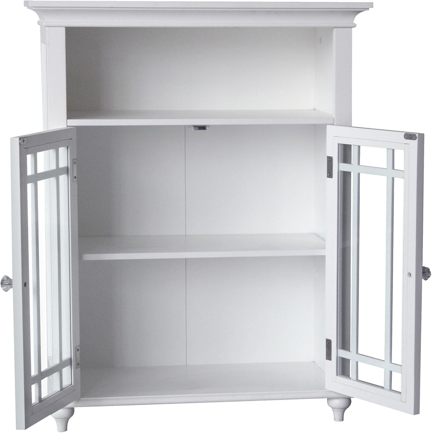 Elegant Home Fashions Neal Double Door Floor Cabinet, White