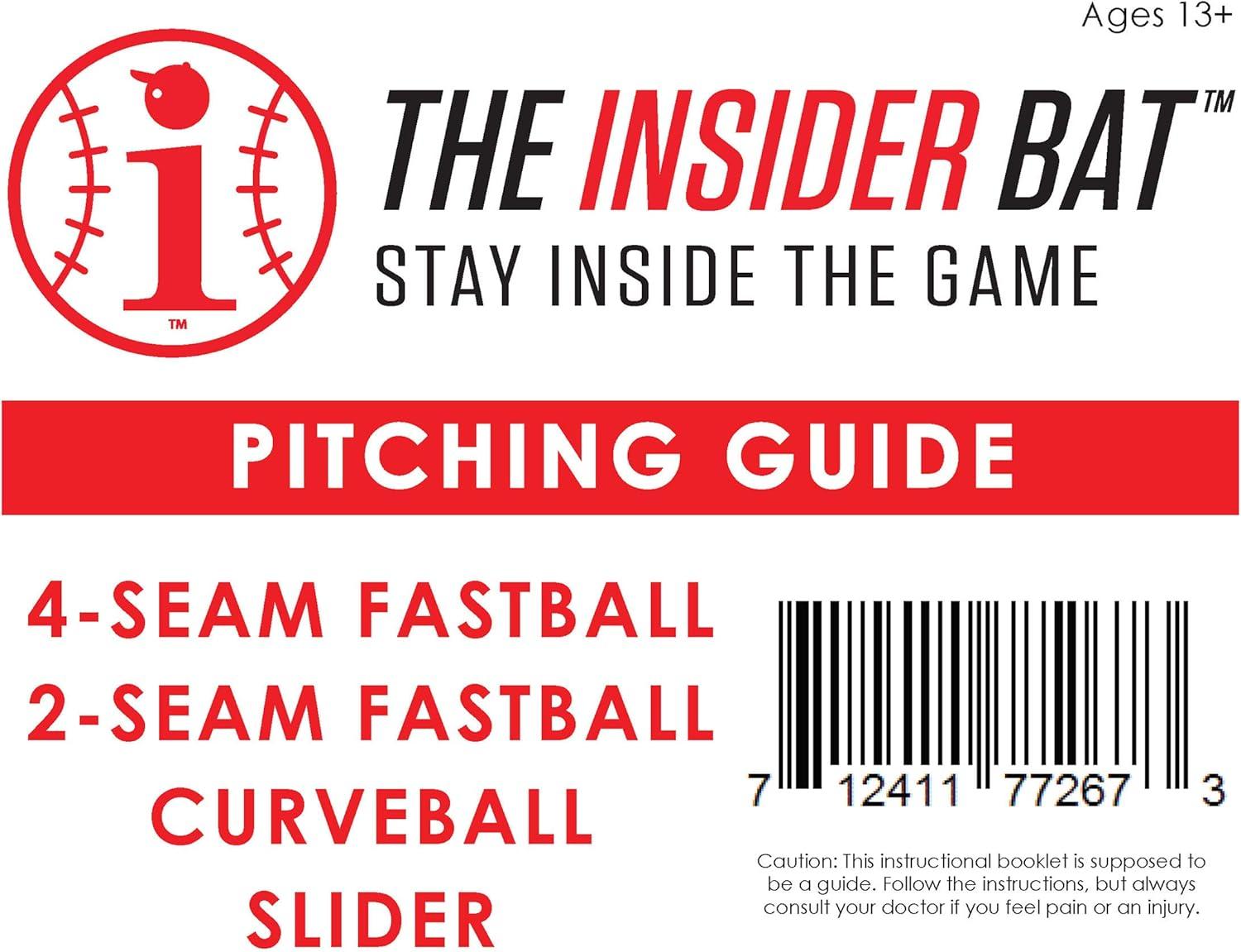 Baseball Pitching Trainer Pitch Training Ball with Detailed Colored Grip Instructions, Single Ball