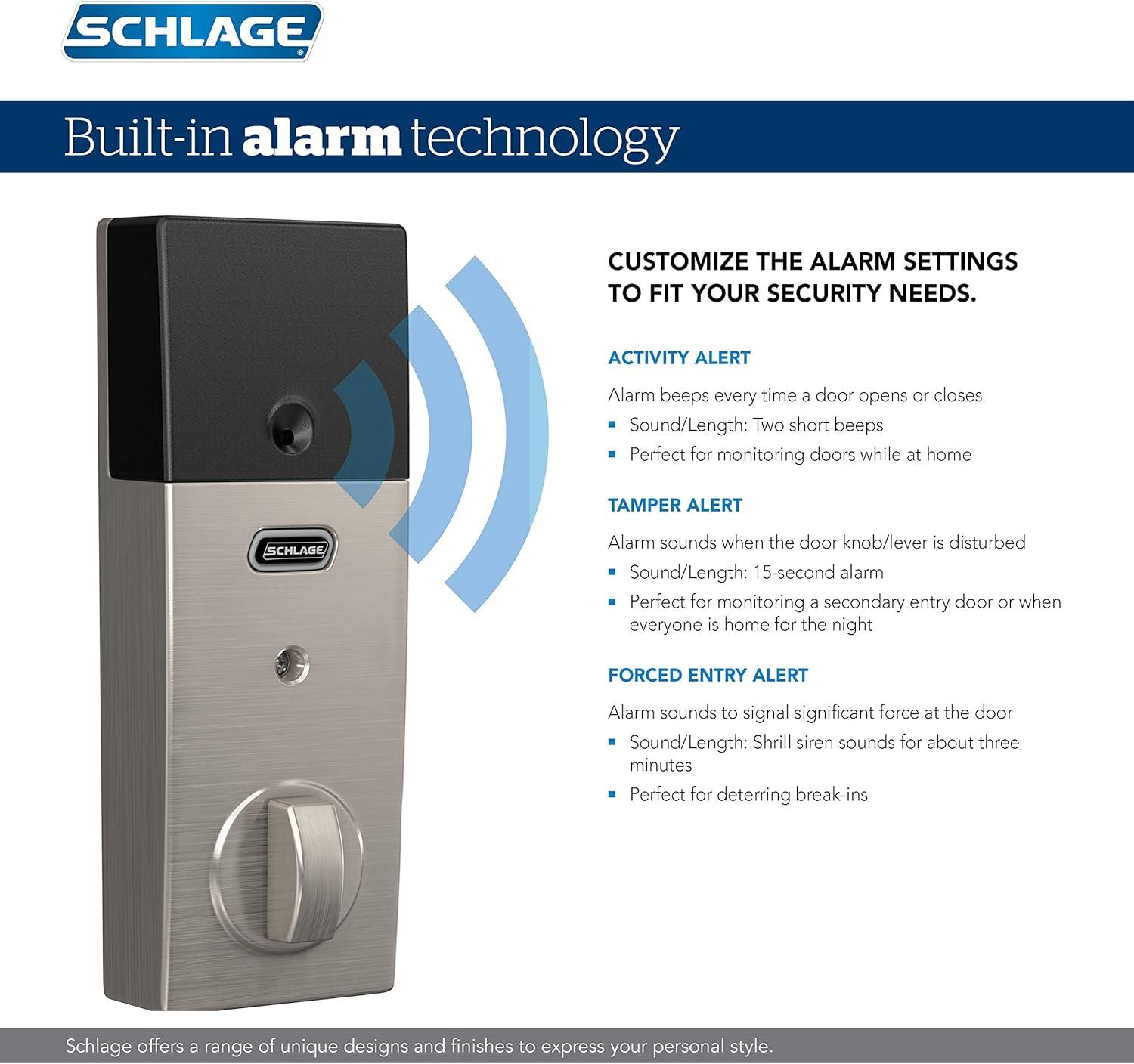 Schlage Be469nx-Cen Connect Century Touchscreen Electronic Deadbolt