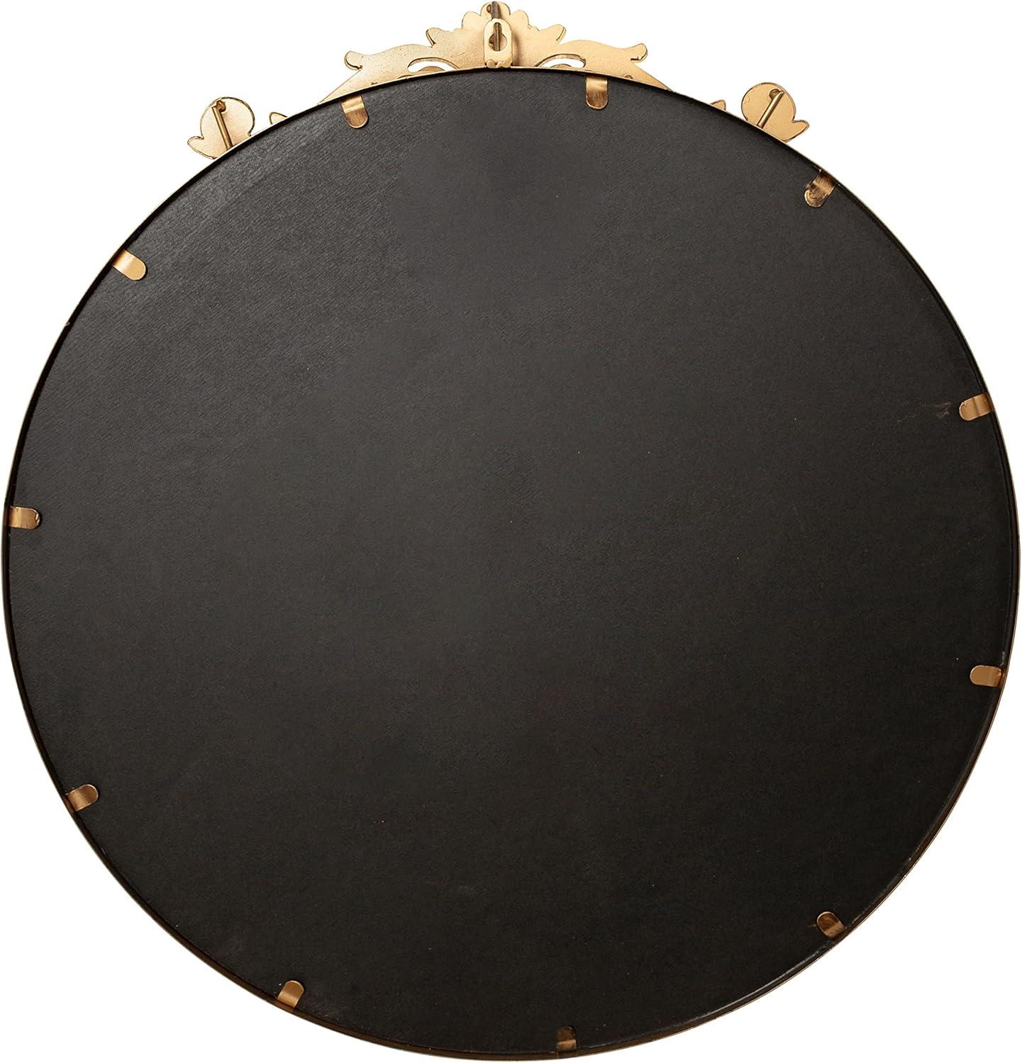 Kate and Laurel Arendahl Metal Round Mirror, 24" Diameter, Gold
