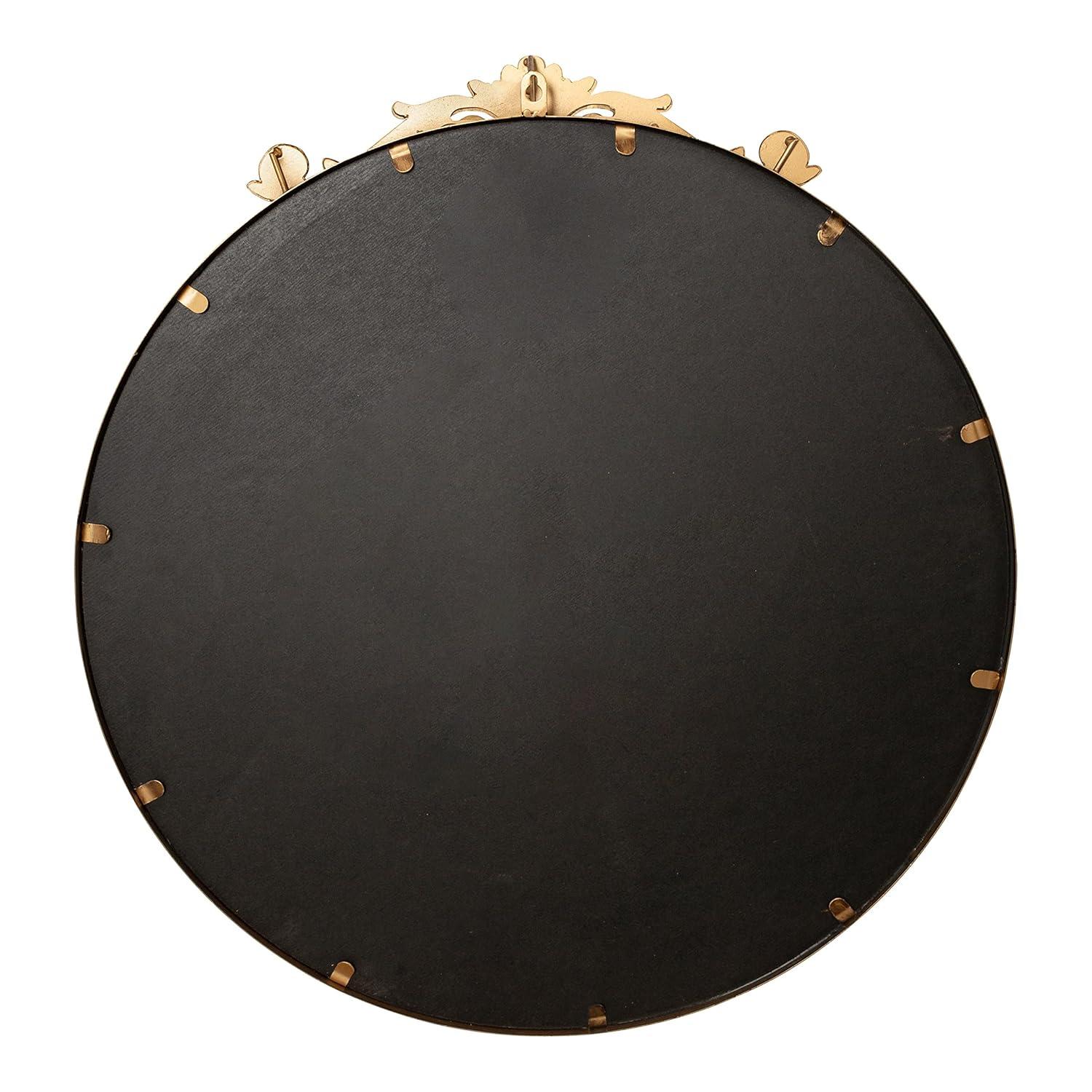 Kate and Laurel Arendahl Metal Round Mirror, 24" Diameter, Gold