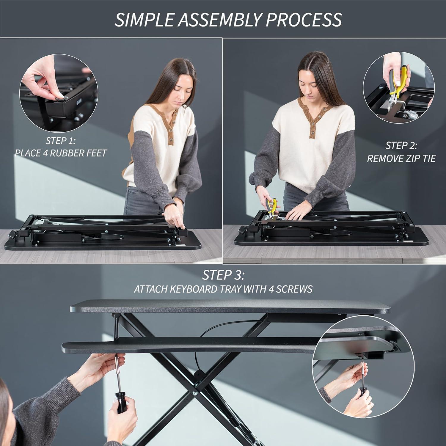 VIVO Height Adjustable Standing Desk Converter (DESK-V000K Series)