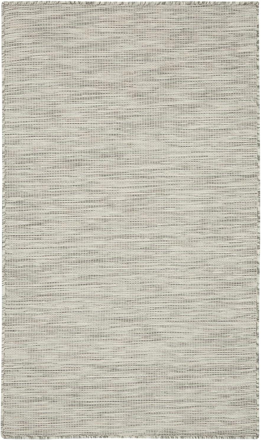 Positano Light Grey 3' x 5' Easy-Care Synthetic Area Rug