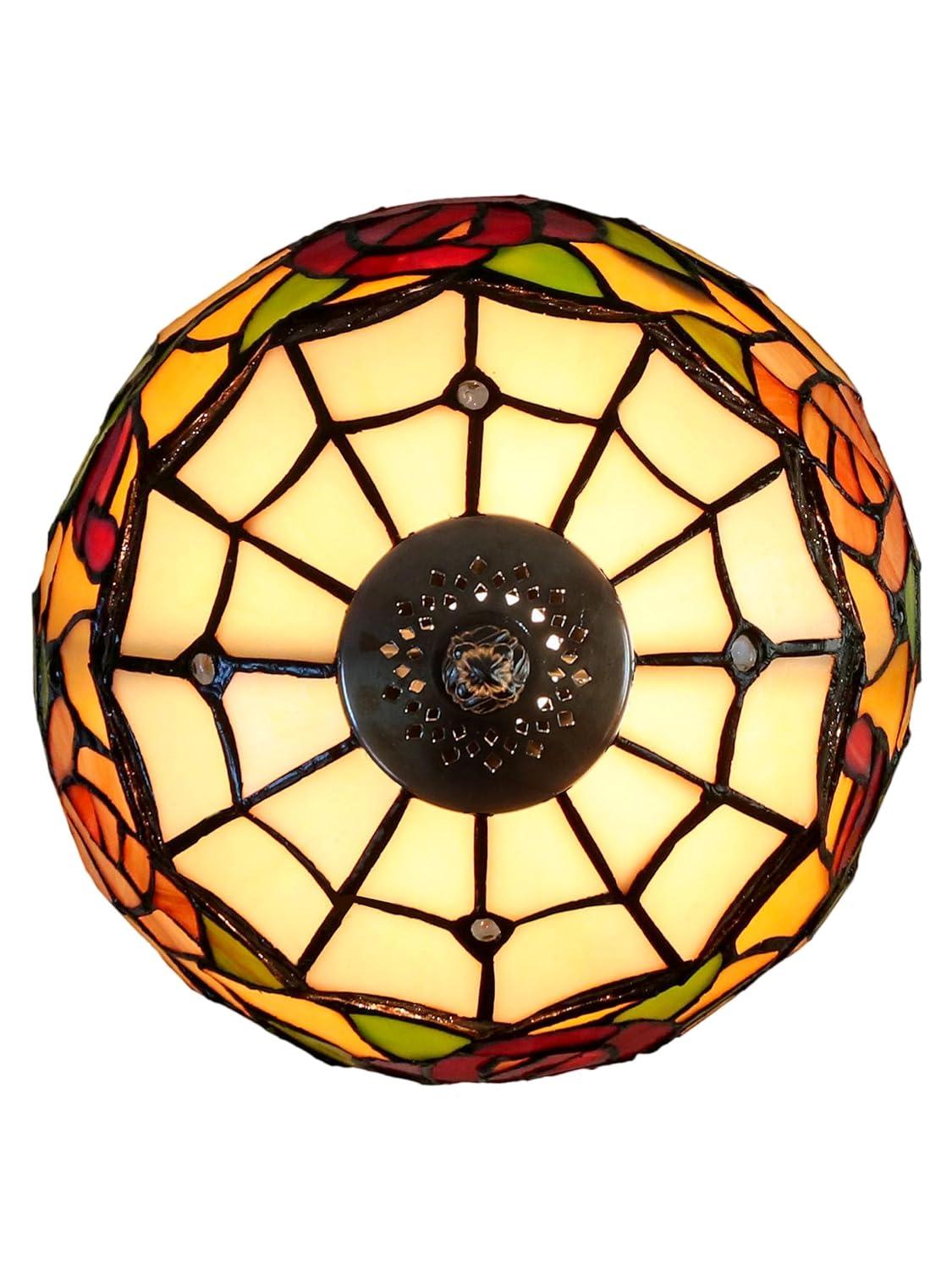 Dale Tiffany Innsdale Rose 15.25" Tall Handmade Tiffany Accent Lamp