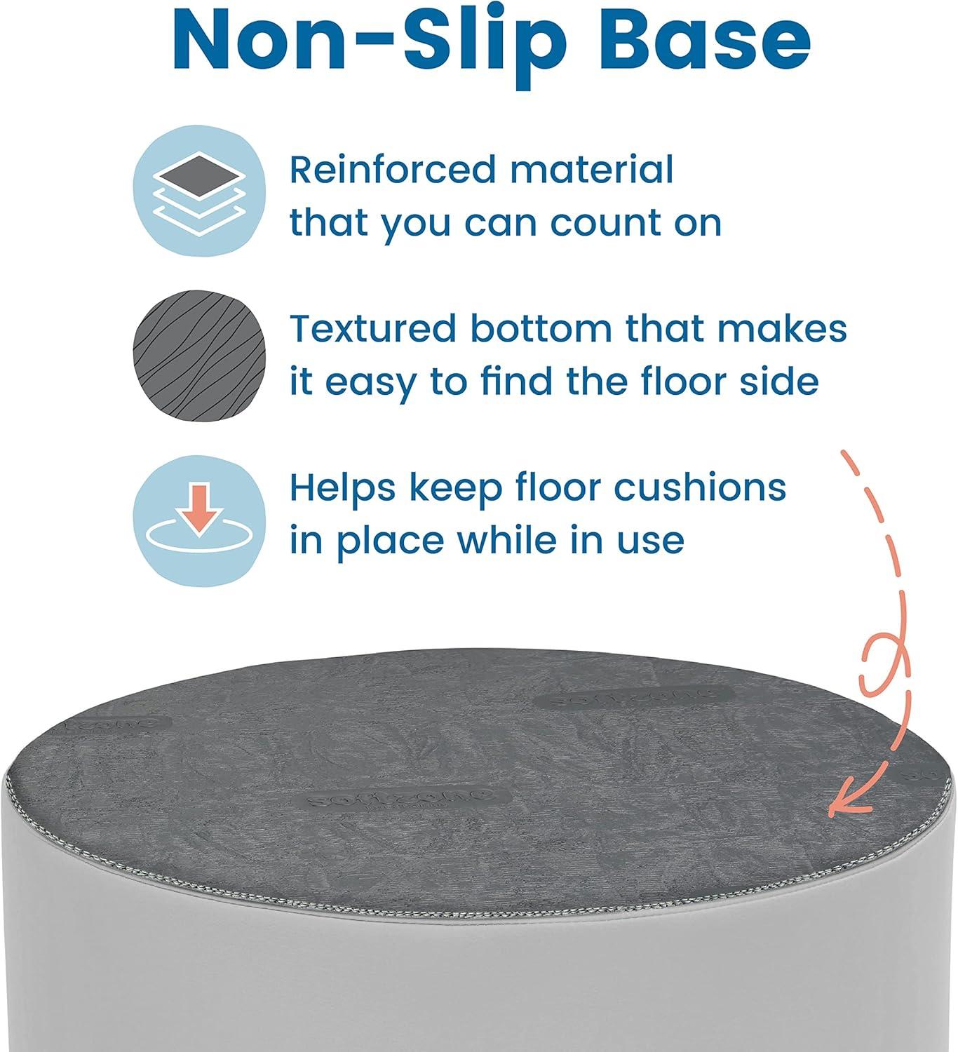 ECR4Kids SoftZone Floor Cushions, Round, Flexible Seating, Green, 6-Piece