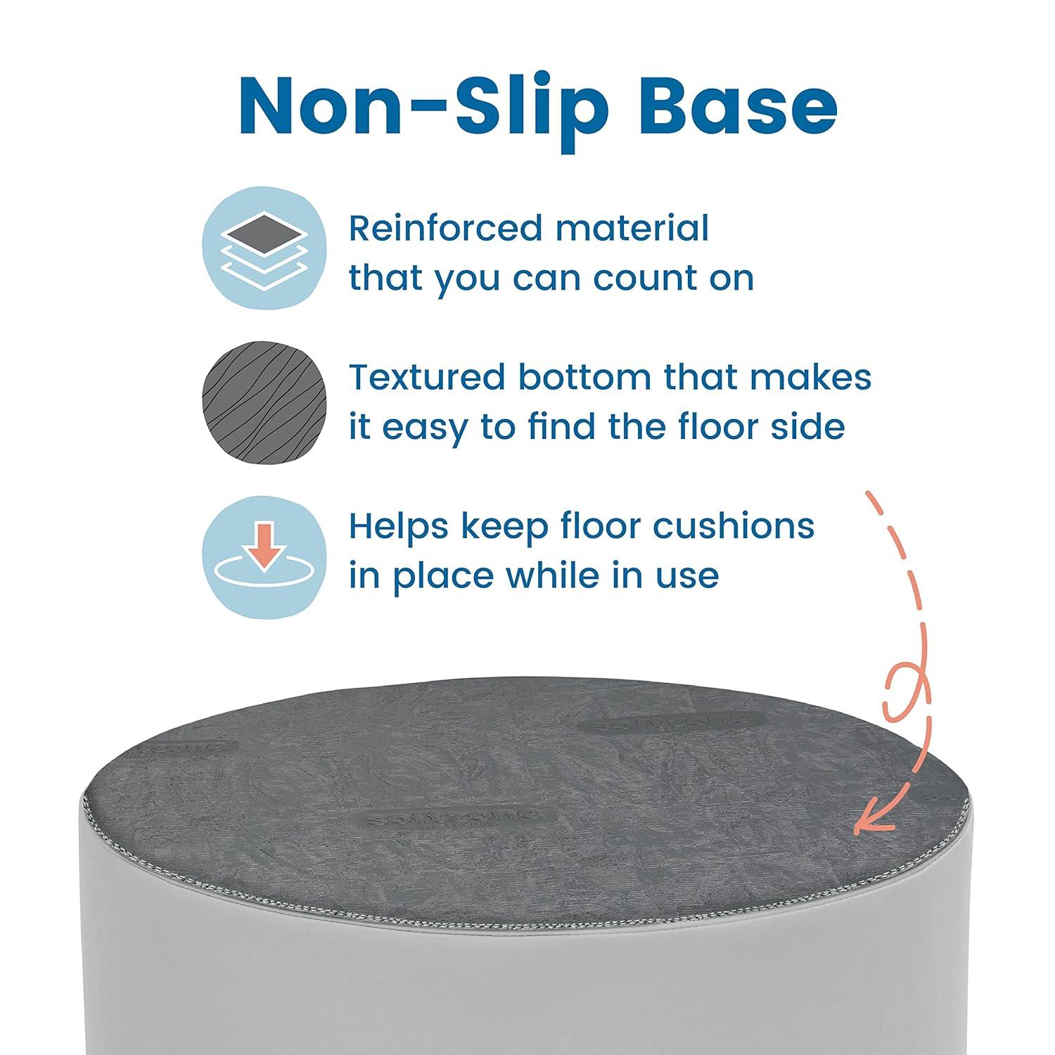 ECR4Kids SoftZone Floor Cushions, Round, Flexible Seating, Green, 6-Piece