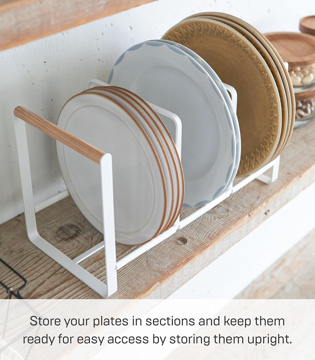 Yamazaki Tosca Wide White Dish Storage Rack