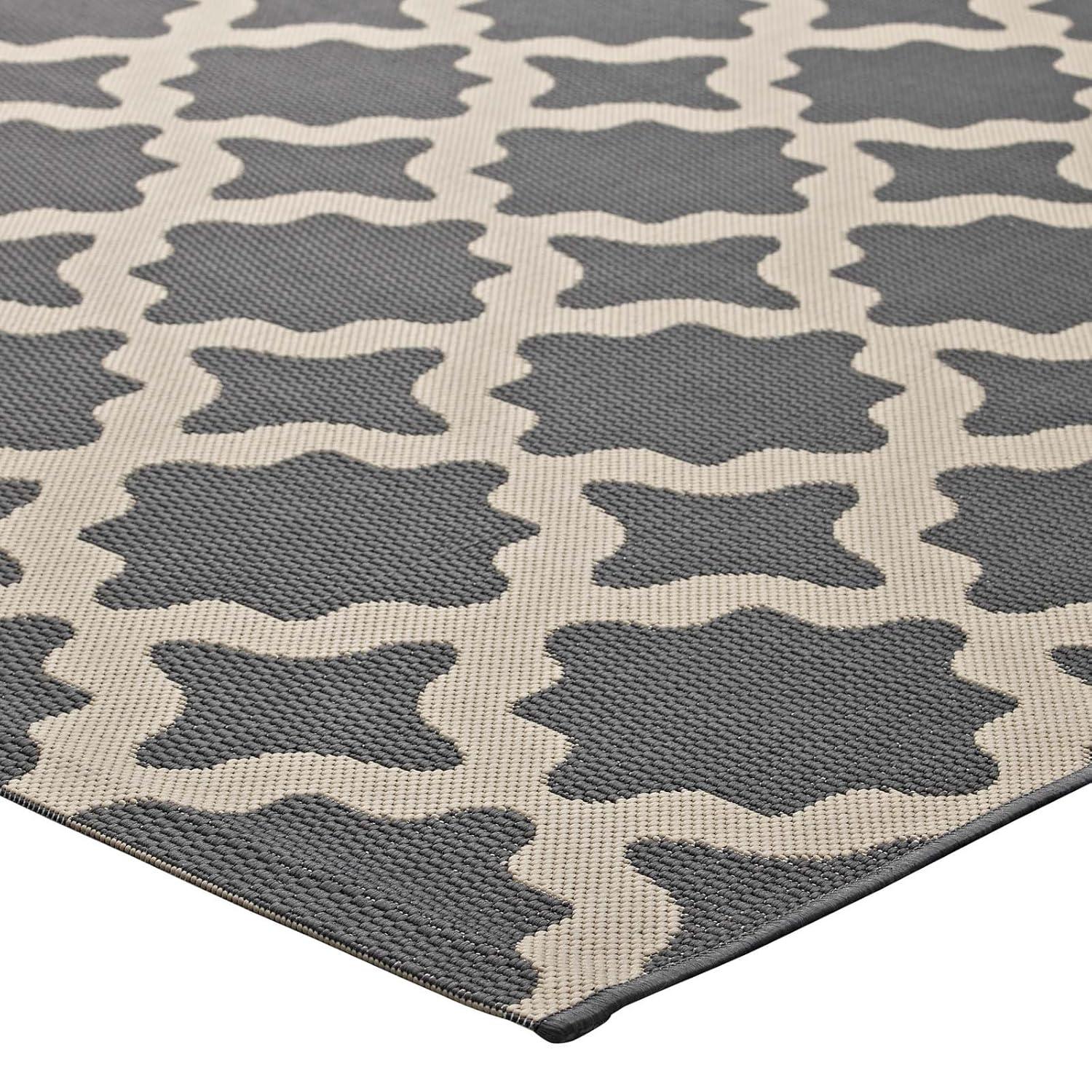 Modway Cerelia Moroccan Trellis Indoor and Outdoor Area Rug