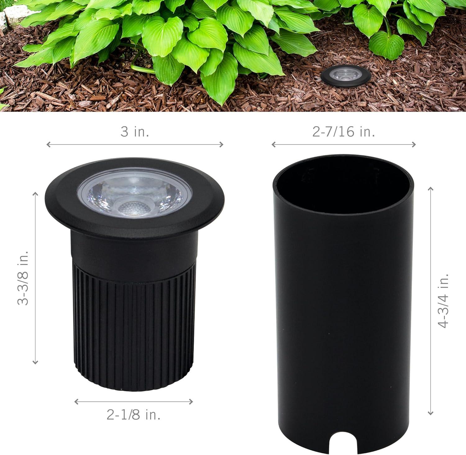 10-Watt Inground Landscape 750 Lumen Black Hardwired Integrated LED Well Light-Soft White 3000K