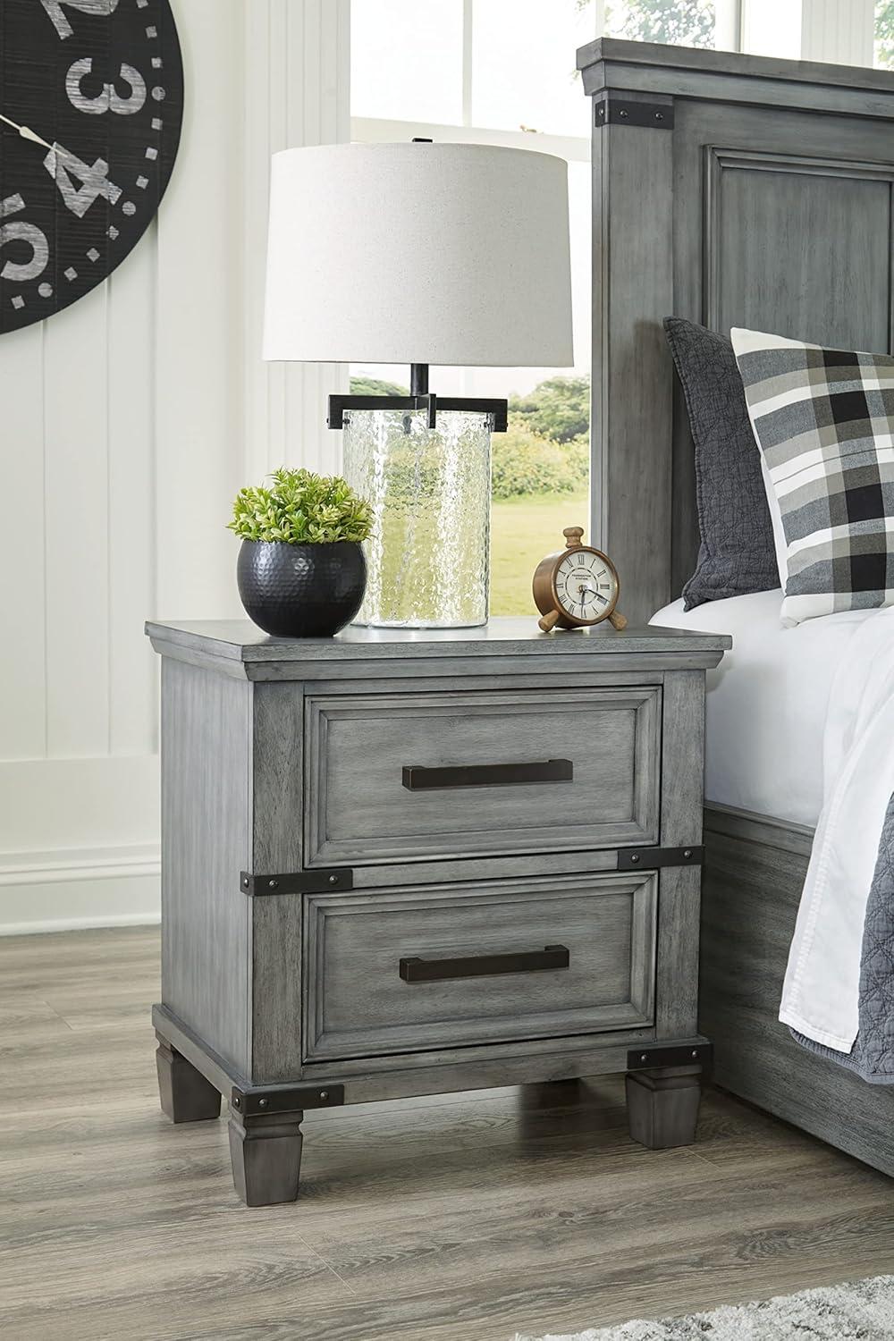 Russelyn 2 - Drawer Nightstand in Gray