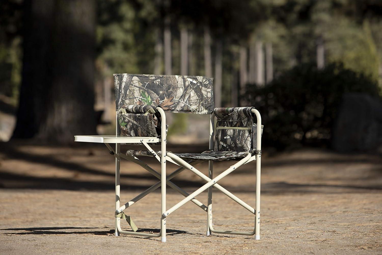 Aluminum Frame Outdoor Director's Chair with Side Table and Storage