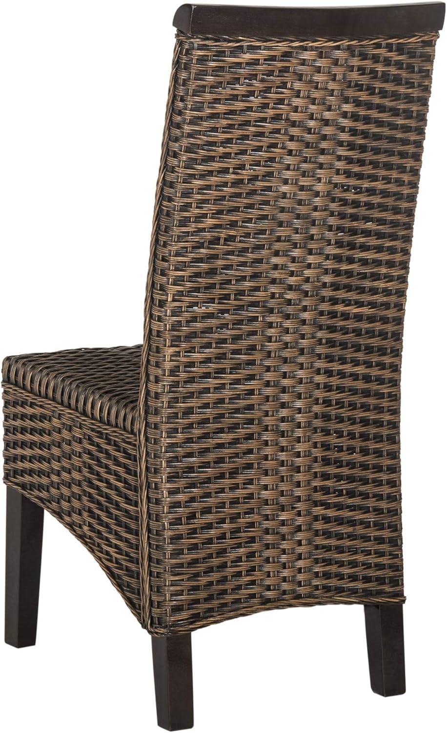 Safavieh Ilya Nautical Wicker 18''H Wicker Dining Chair, Set of 2