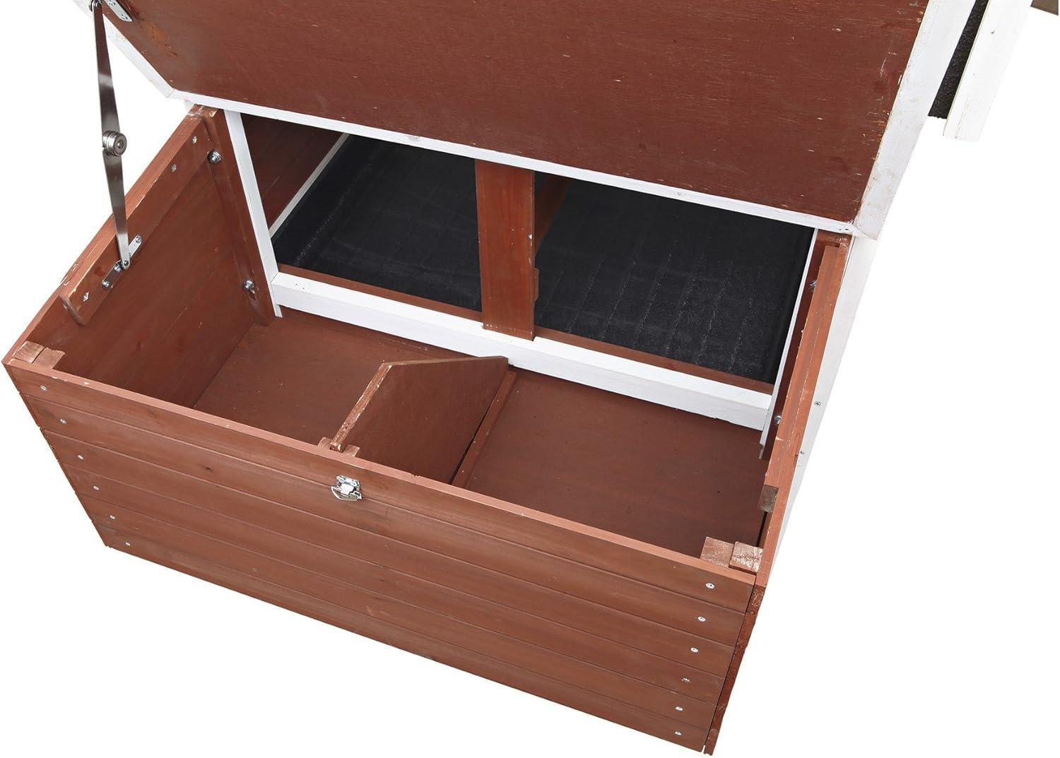 TRIXIE Weatherproof Wooded Backyard Chicken Coop, 2 Nesting Box Auburn Fits 2 Std Chicken