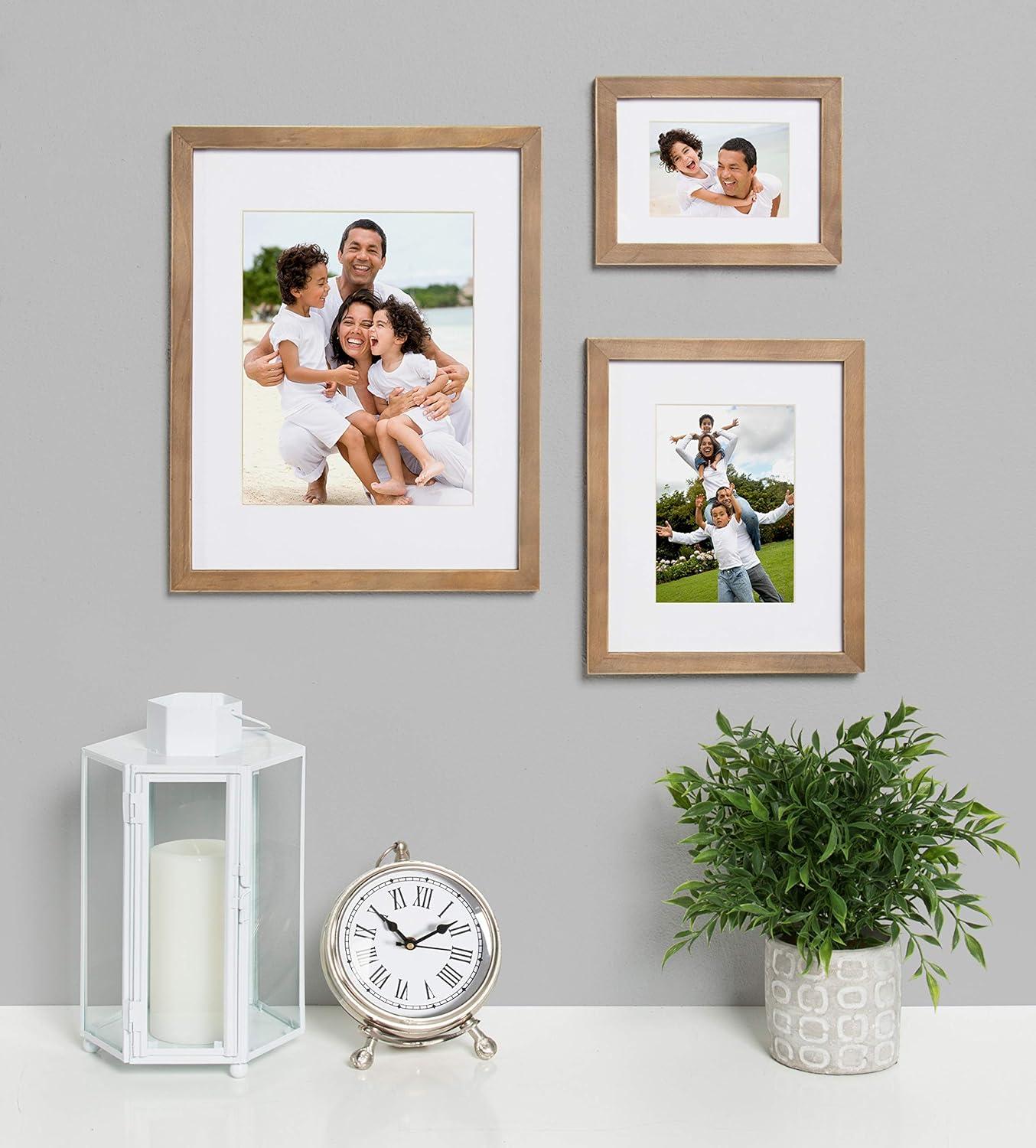8" x 10" Matted to 5" x 7" Gallery Tabletop Frame Light Brown - Kate & Laurel All Things Decor