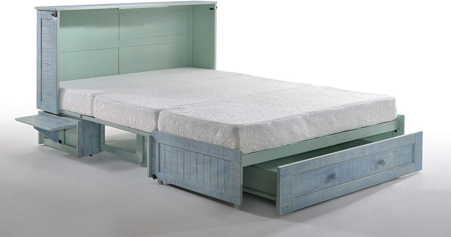 Skye Queen Solid Hardwood Murphy Cabinet Bed with Drawer