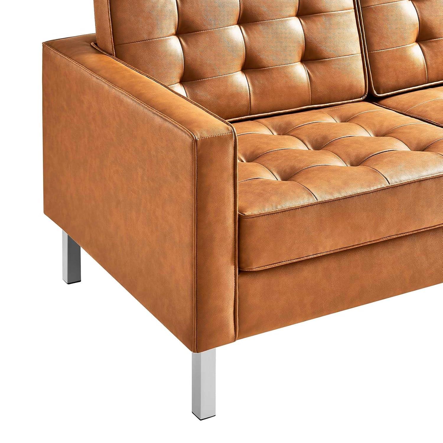 Modway Loft Tufted Vegan Leather Sofa by Modway