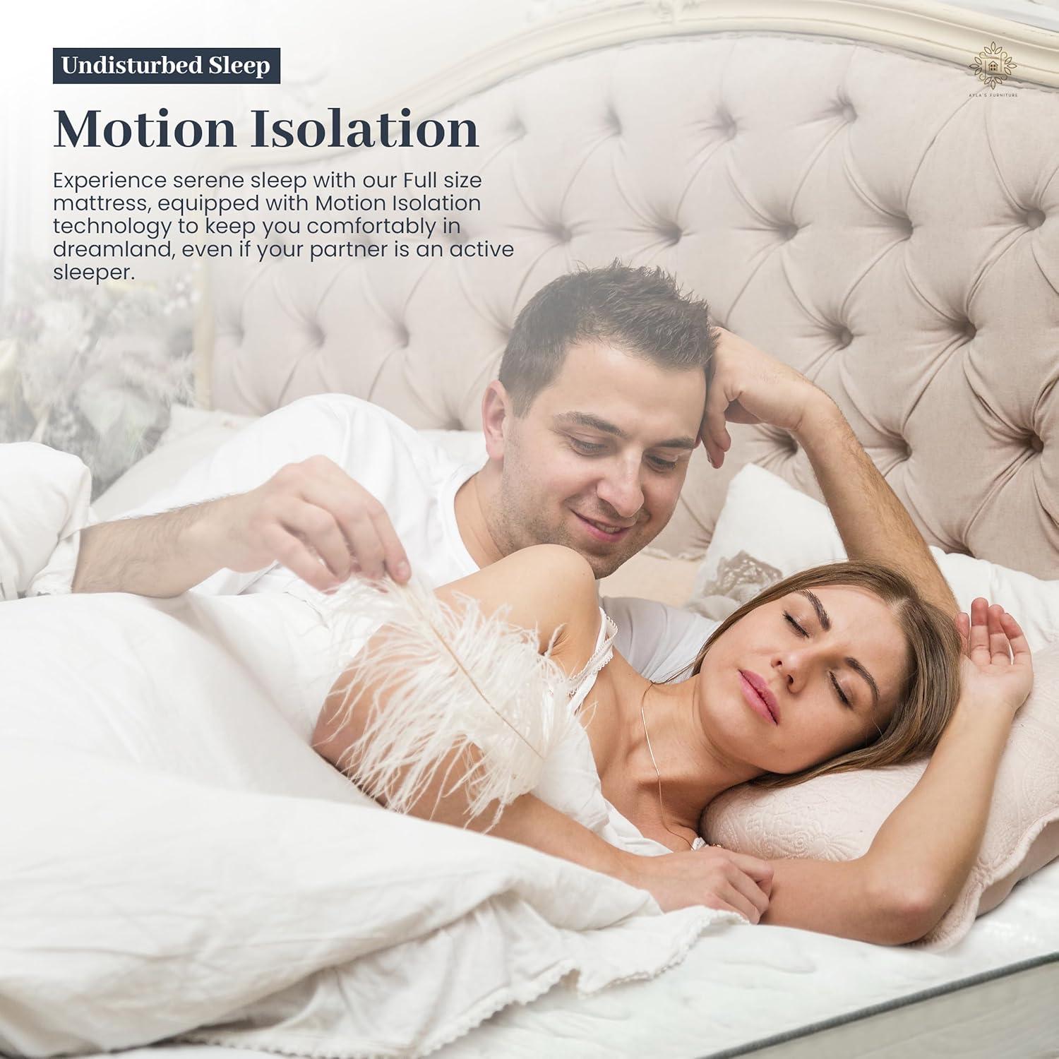 Full Size Mattress - 12 Inch Cool Memory Foam & Spring Hybrid Mattress with Breathable Cover - Comfort Tight Top - Rolled in a Box - Oliver & Smith