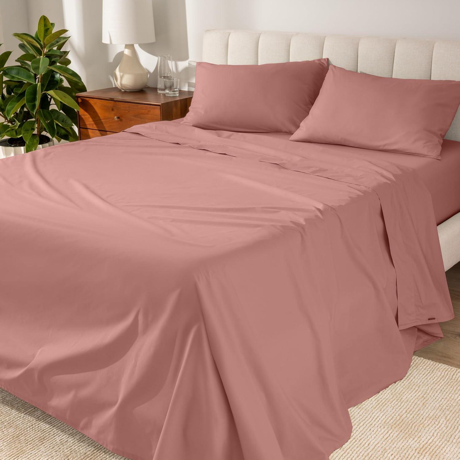 Bare Home 100% Cotton Percale Sheet Set