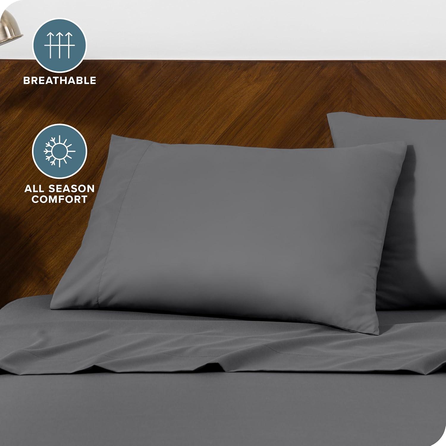 Bare Home Microfiber Pillowcase Set Envelope Closure