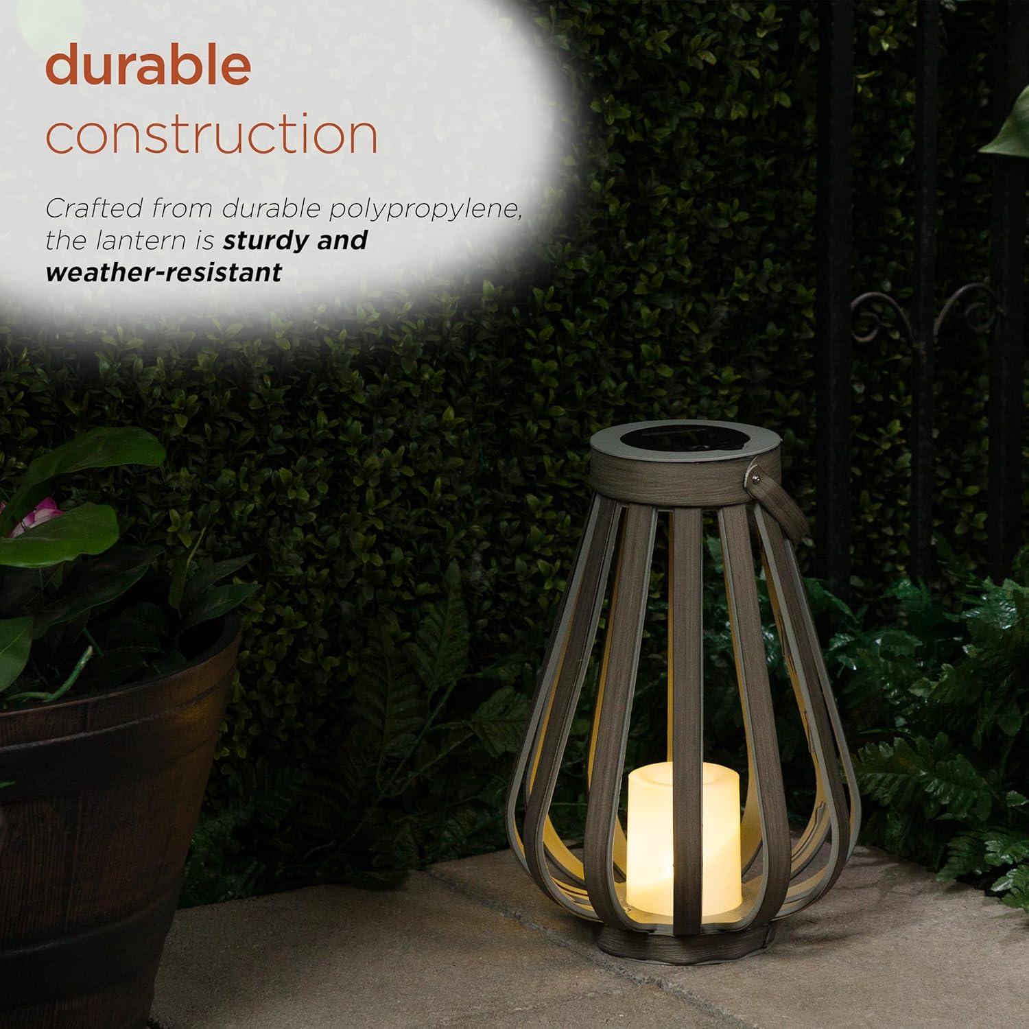 Alpine Solar Decorative Plastic Lantern w/ LED Light