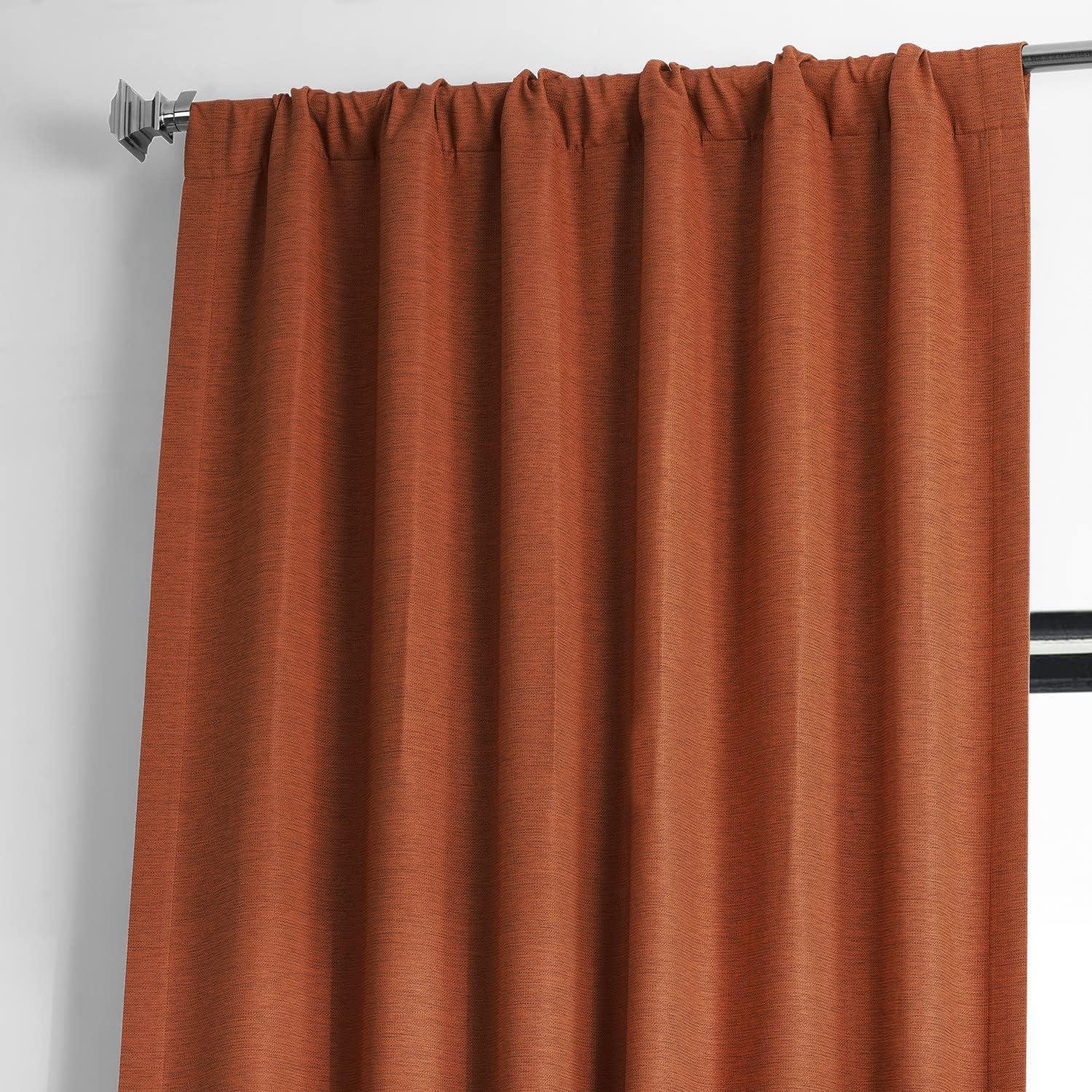 Persimmon Bellino Blackout Room Darkening Curtain (1 Panel), Persimmon, 50W X 120L