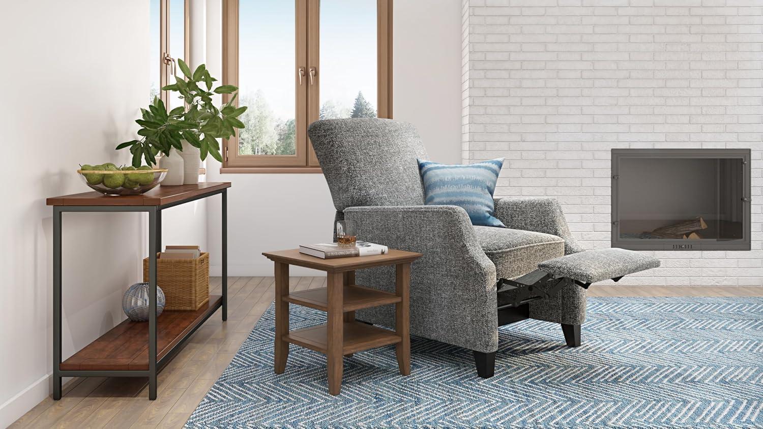 Lark Manor™ Solid Wood Transitional Table with Open Shelves