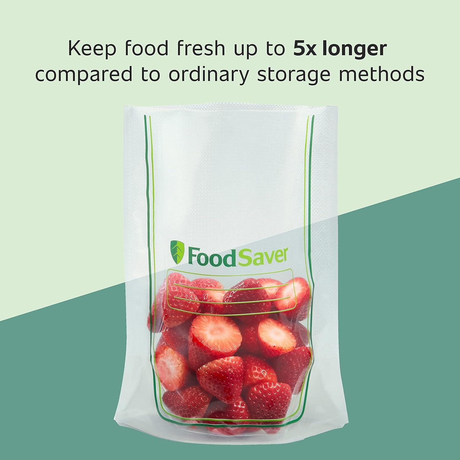 Clear 1-Gallon Easy Fill Vacuum Sealer Bags, Commercial Grade