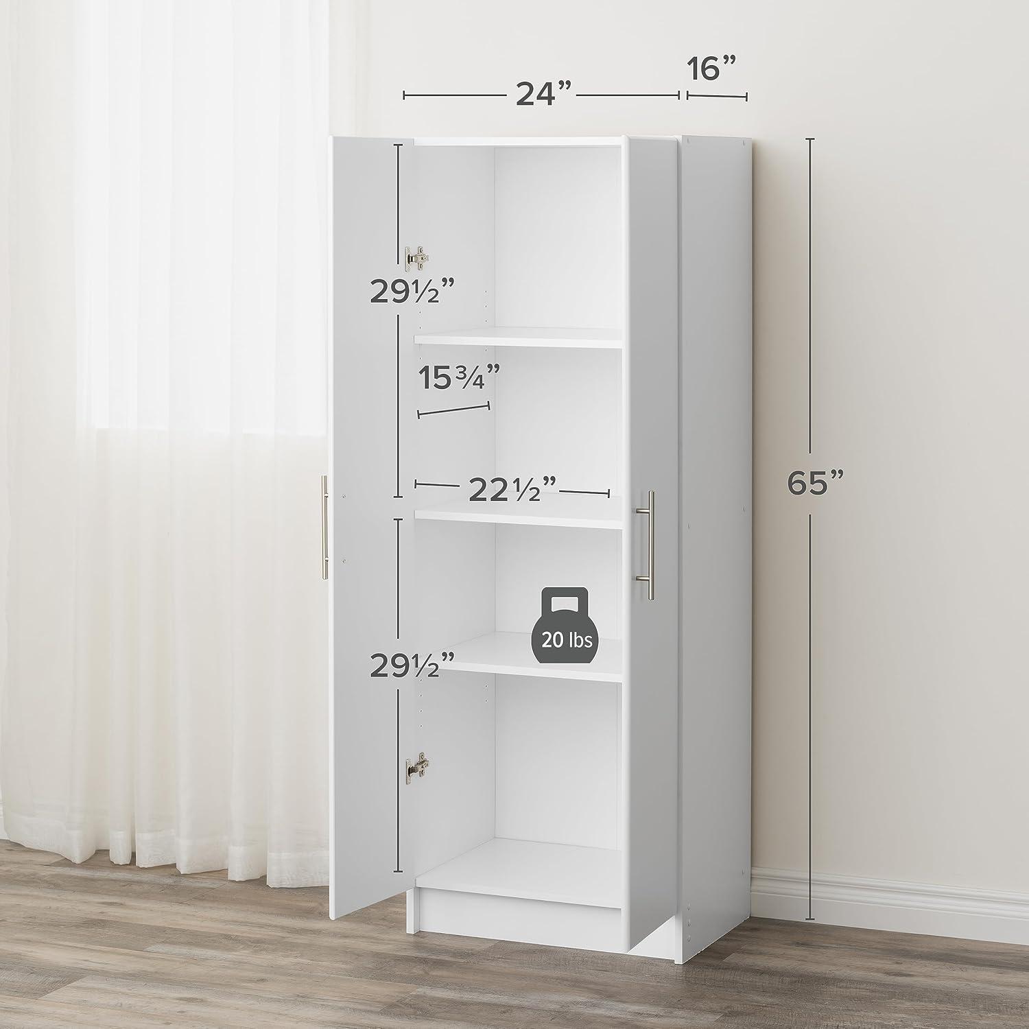 Prepac Elite Deep Storage Cabinet with Fixed and Adjustable Shelves