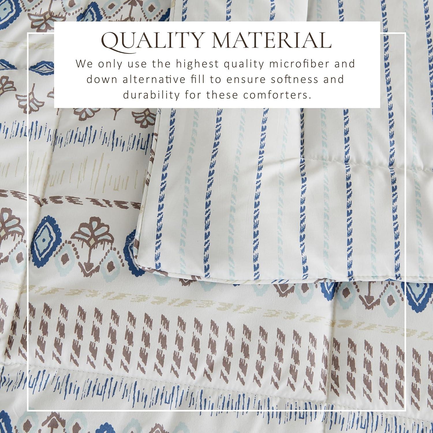 FreshFolds Reversible Microfiber Comforter Set with Shams