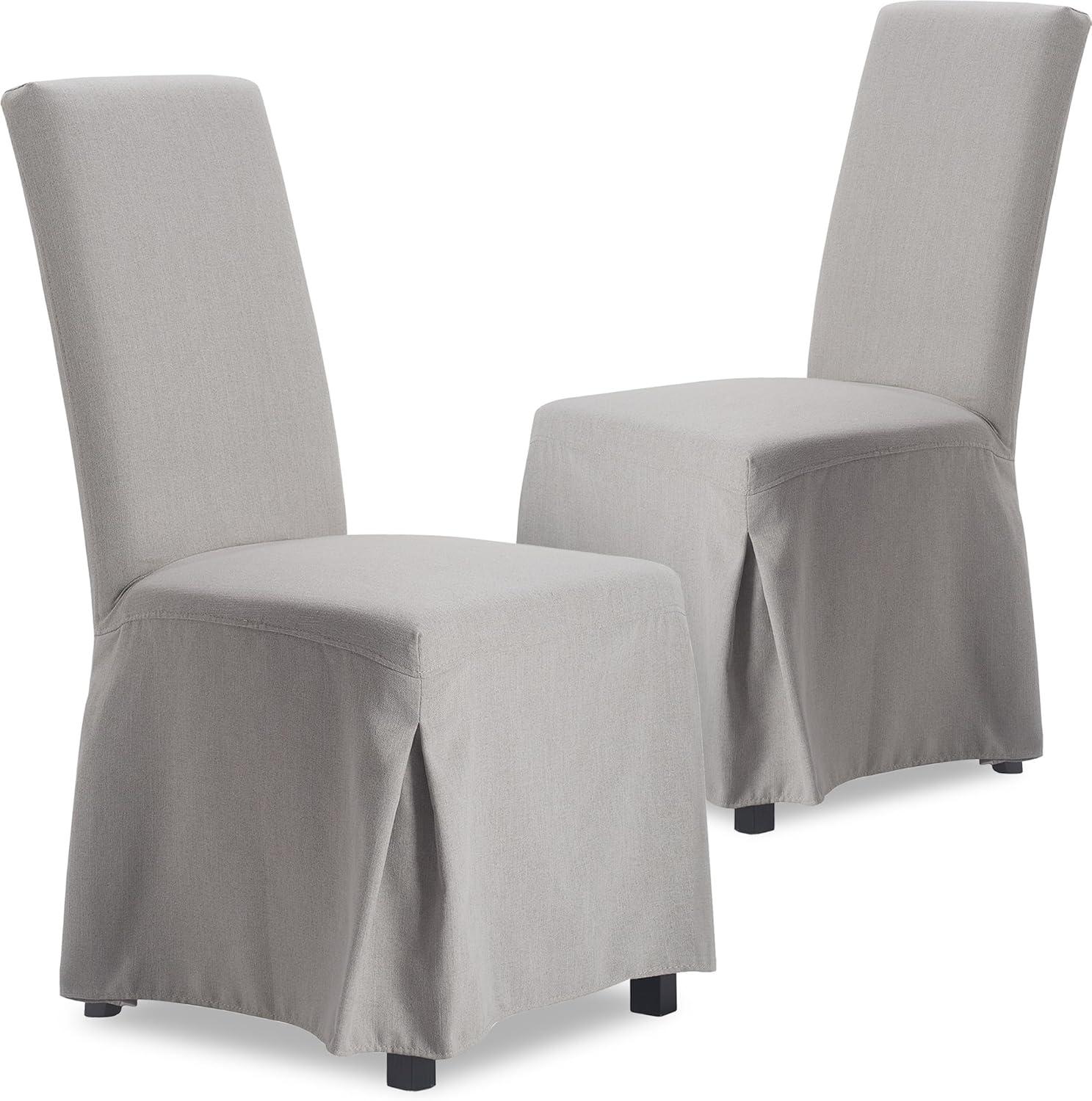 Hayes Parsons Upholstered Dining Chairs with Removable Skirted Slipcover (Set of 2)