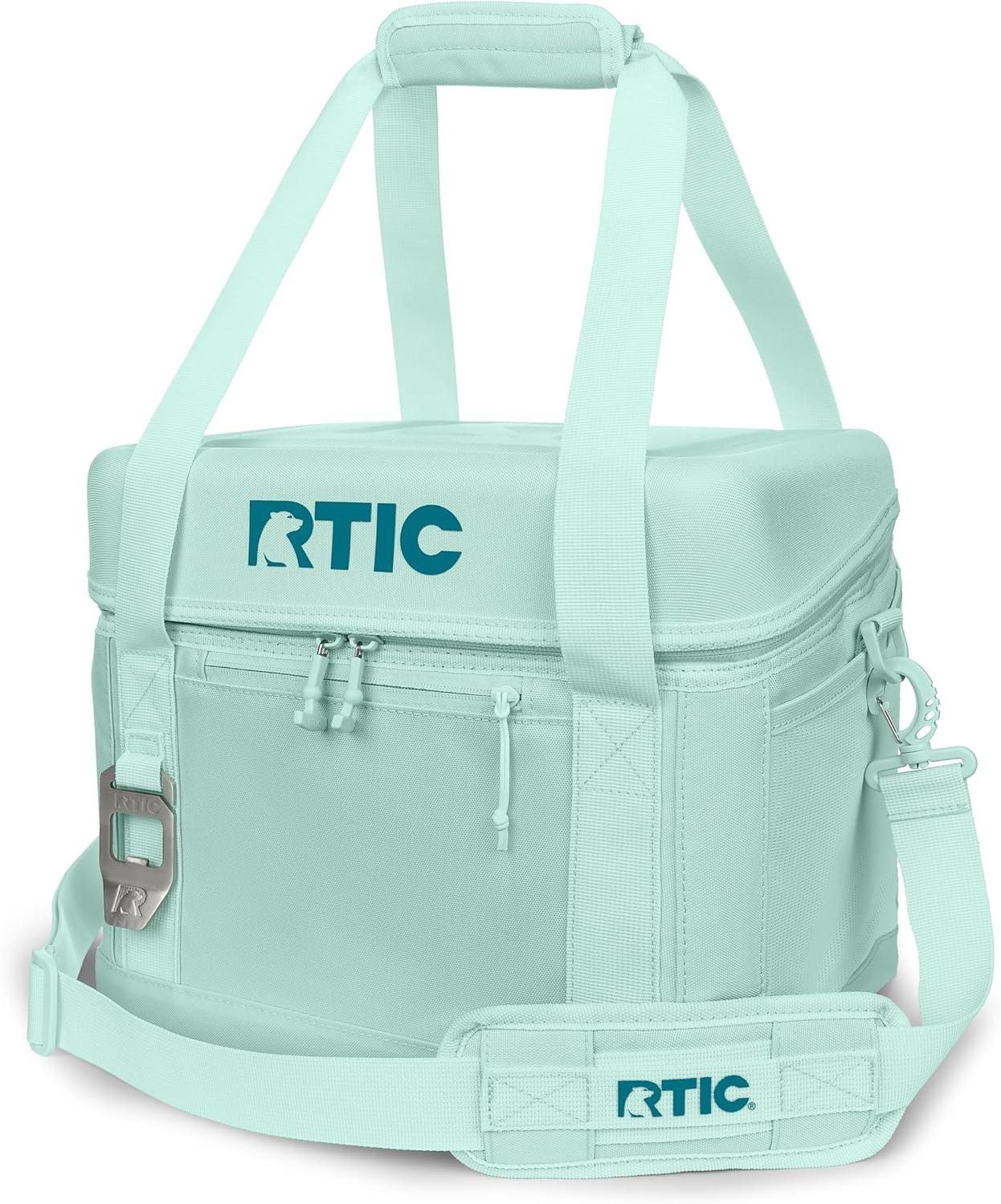 RTIC 28 Can Everyday Soft Cooler, 27 qt Collapsible with Bottle Opener, Fresh Mint