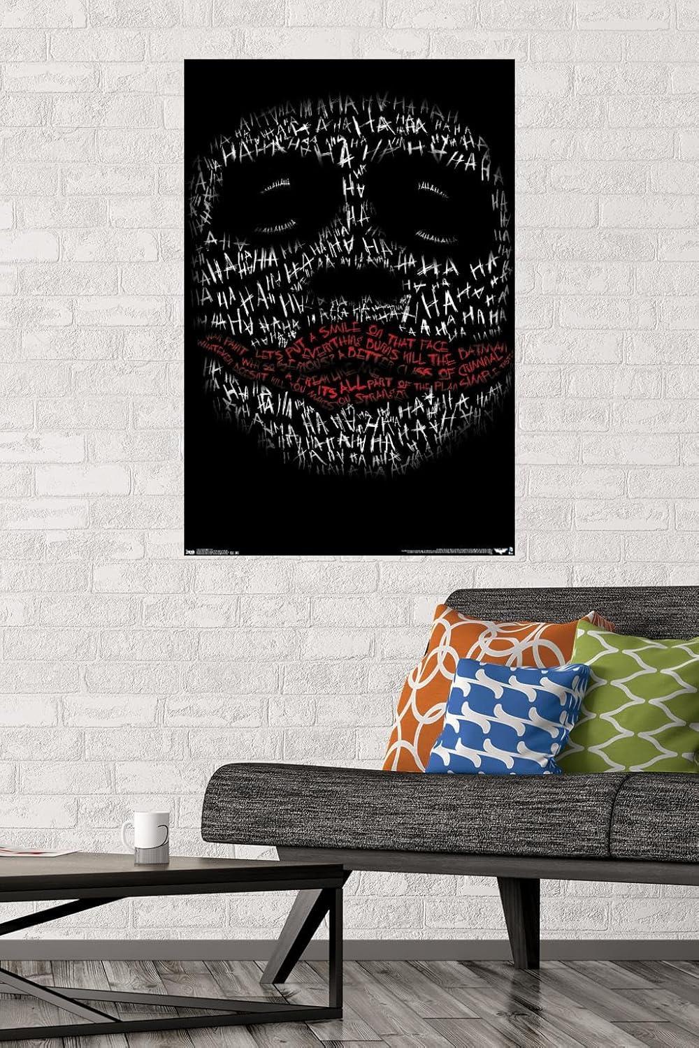 Dark Knight Glossy Black and Red Wall Poster 34" x 22.37"