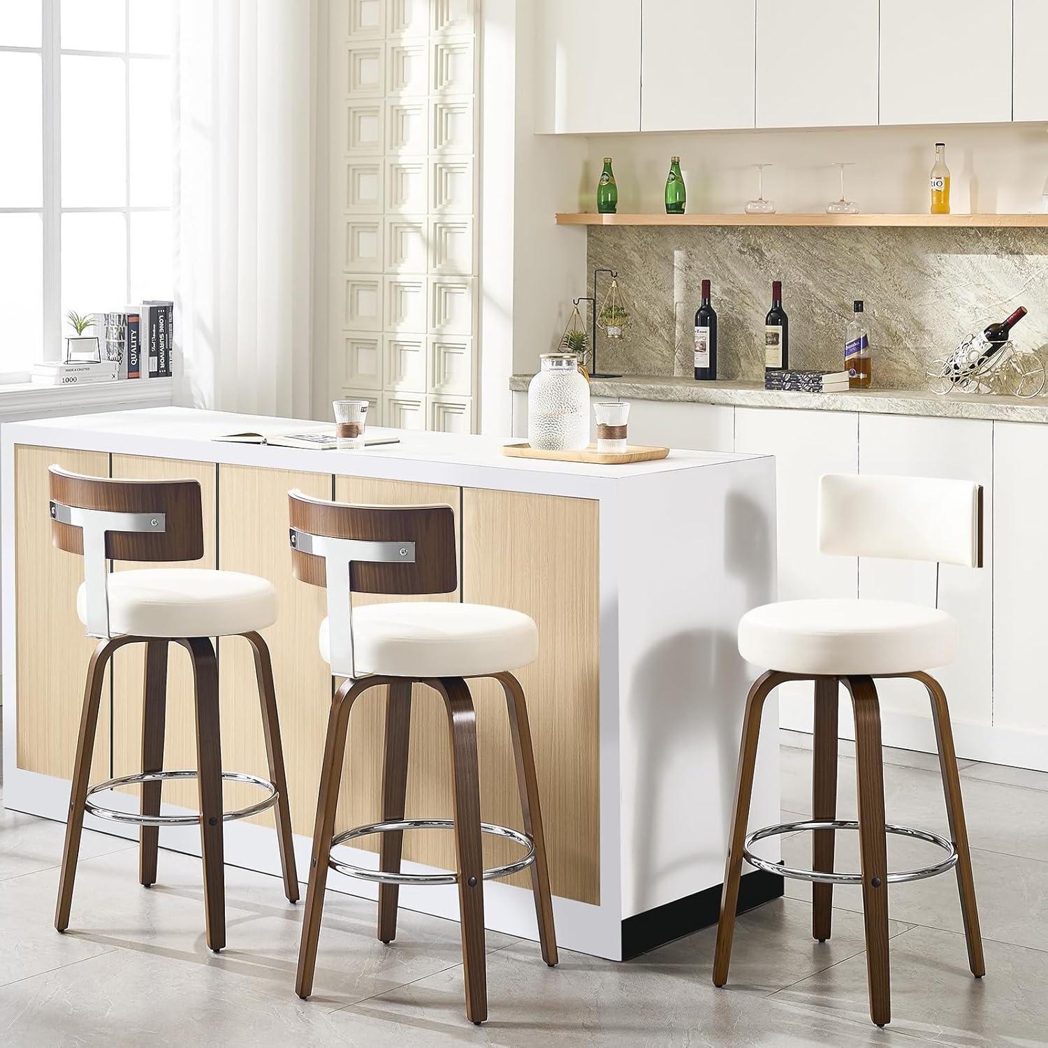 Swivel Upholstered Counter & Bar Stool