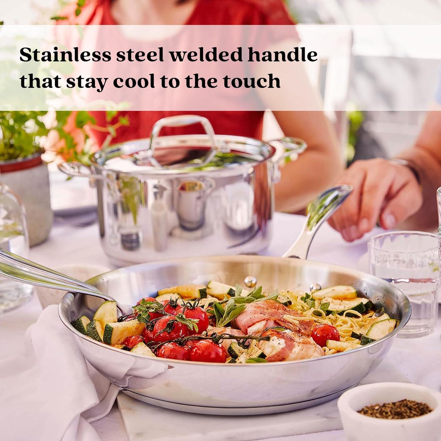 Alva Alva Chef Premium Stainless Steel Tri-Ply Frying Pan