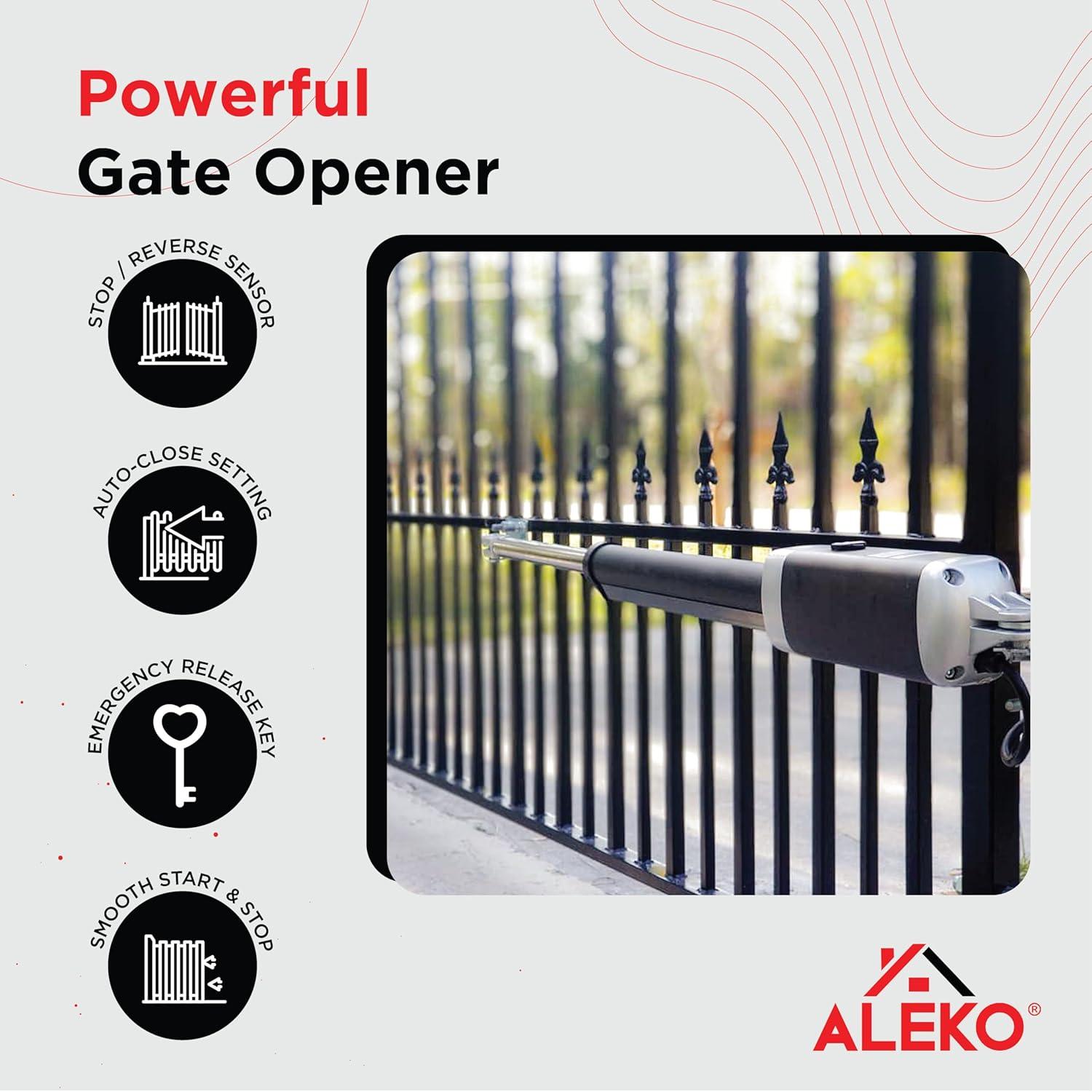 ALEKO Steel Dual Swing Driveway Gate - LONDON Style