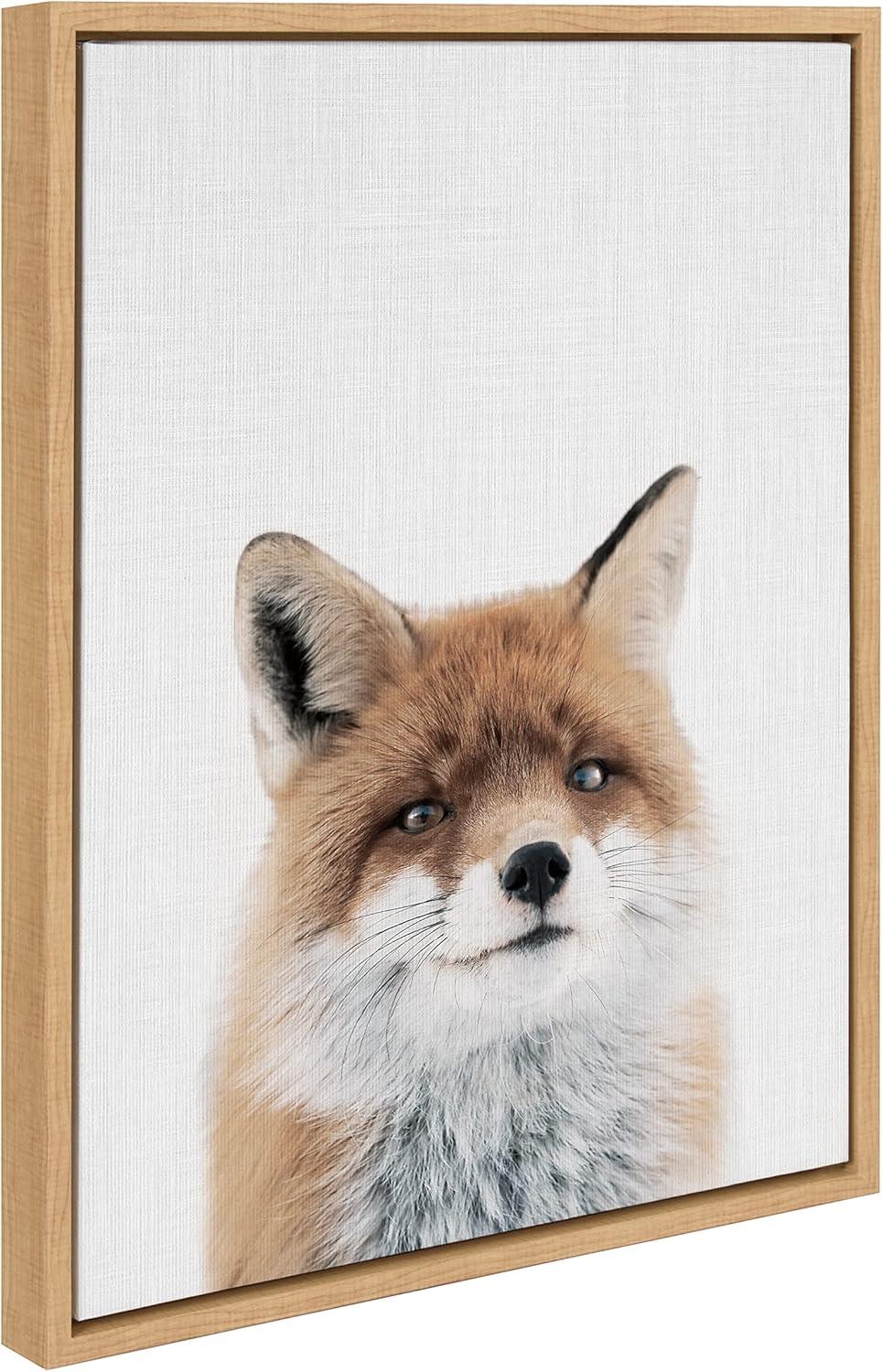 18" x 24" Sylvie Fox Color Framed Canvas by Simon Te of Tai Prints - Kate & Laurel All Things Decor