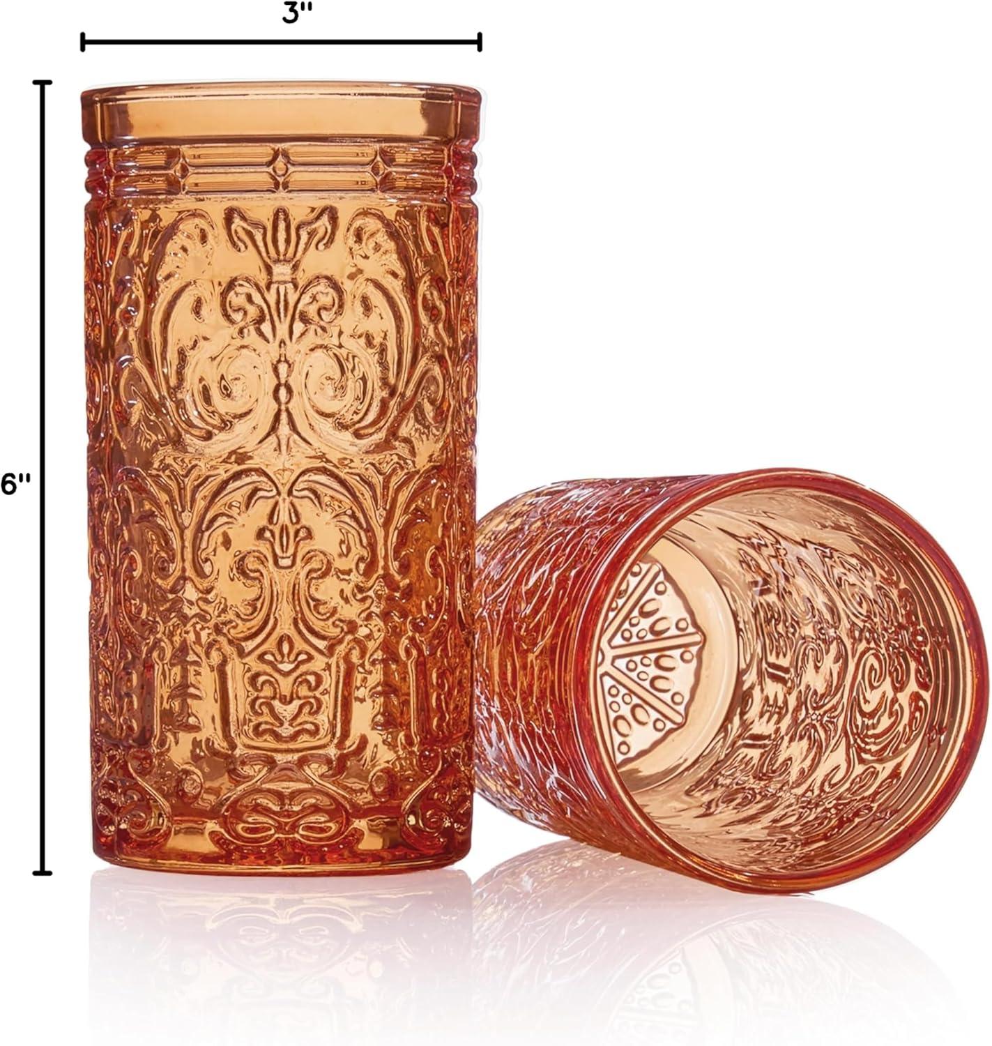 Godinger Citrus Embossed Glass Highball Set of 4