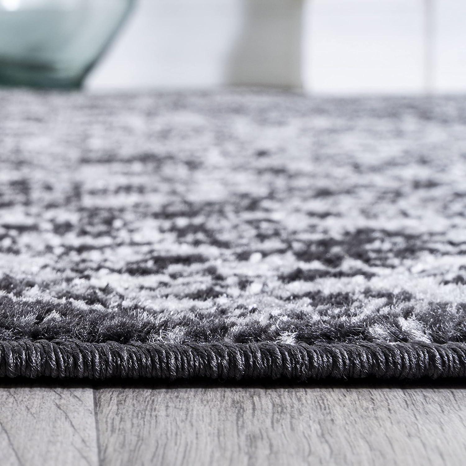 2' x 8' Modern Persian Boho Vintage Trellis Runner Rug, Black/Ivory - JONATHAN Y