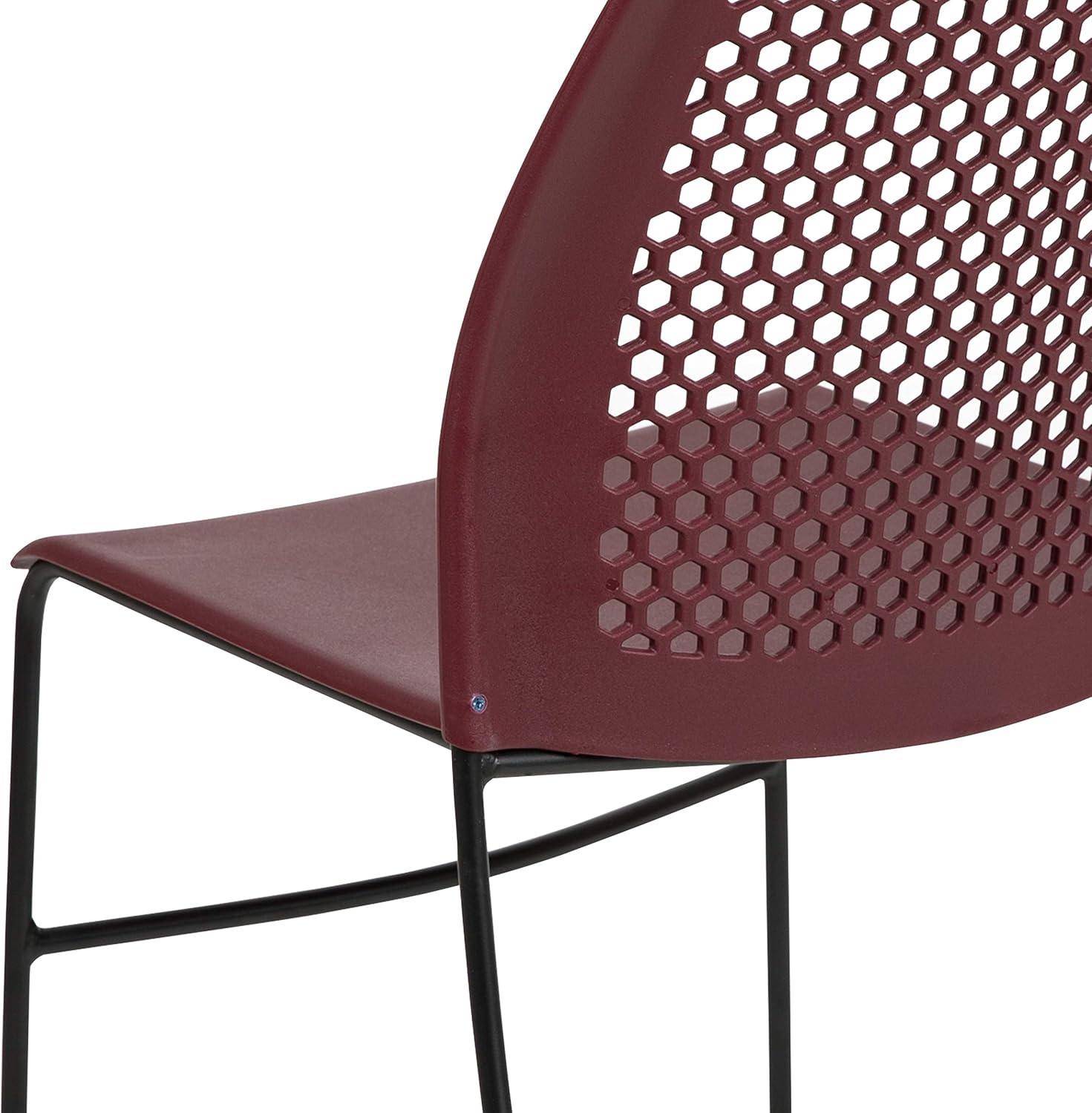 Antonia 661 lb. Capacity Stack Chair with Air-Vent Back and Powder Coated Sled Base