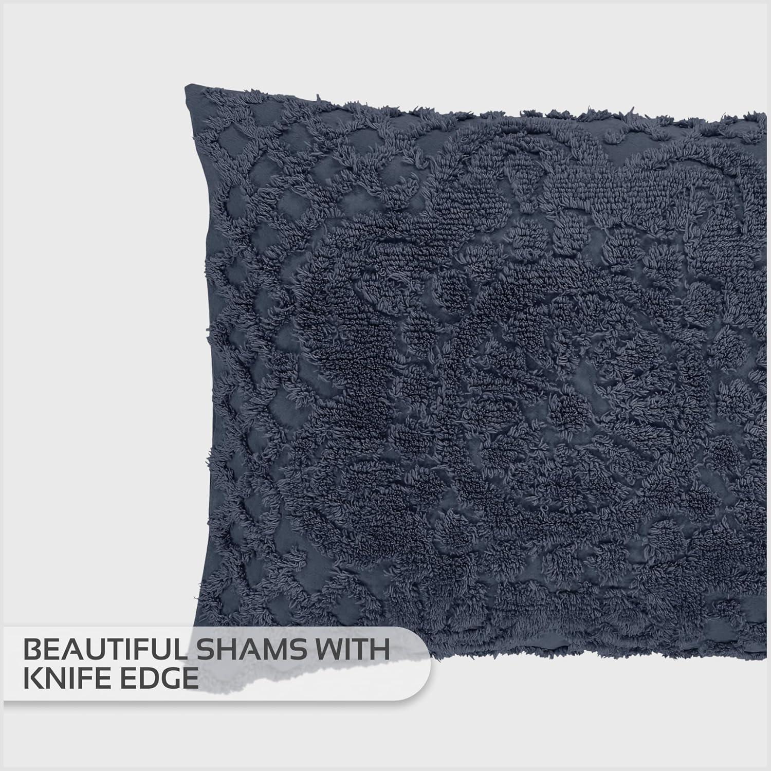 Better Trends Trevor Bedspreads 100% Cotton Chenille - Traditional Medallion Bedding Set, Luxurious All Season Comfort, Machine Washable Trevor Collection Bedspread Set