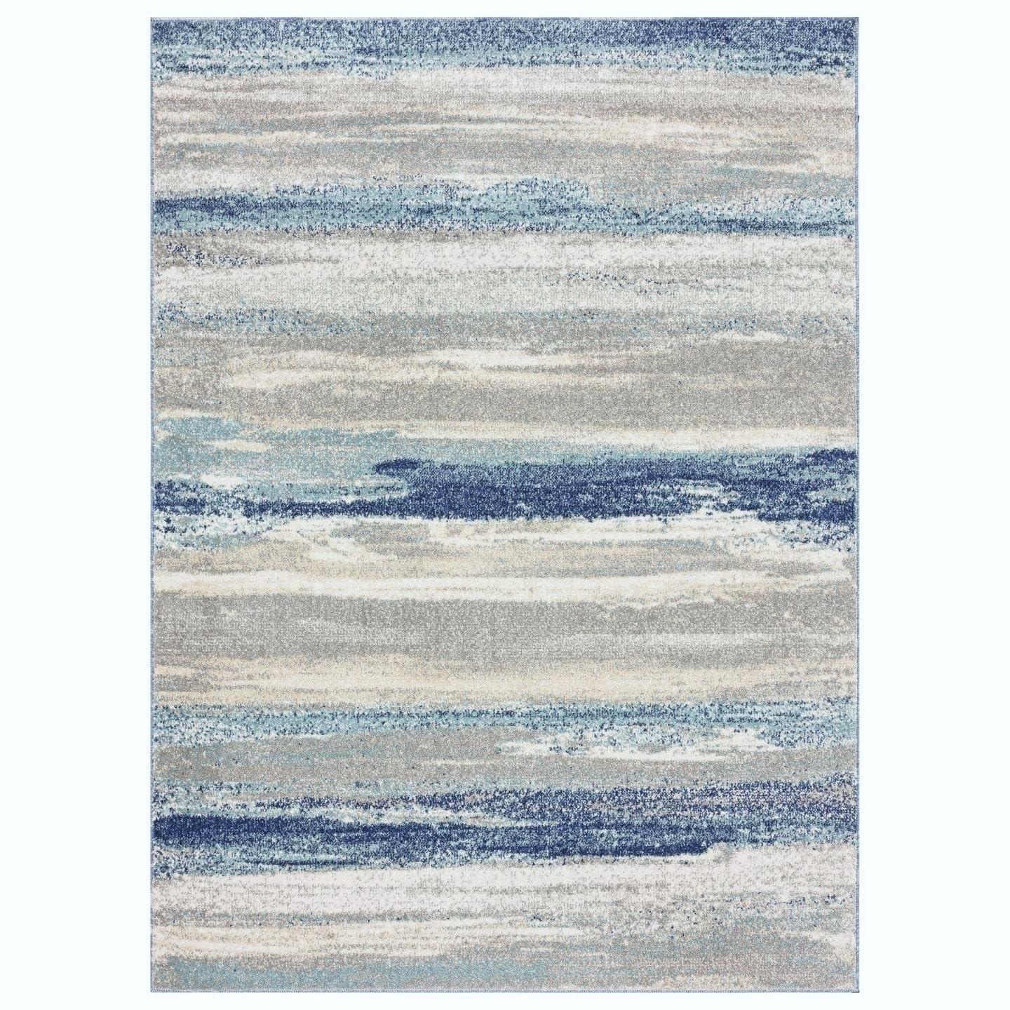Luxe Weavers Abstract Stripe Beige 9x12 Area Rug