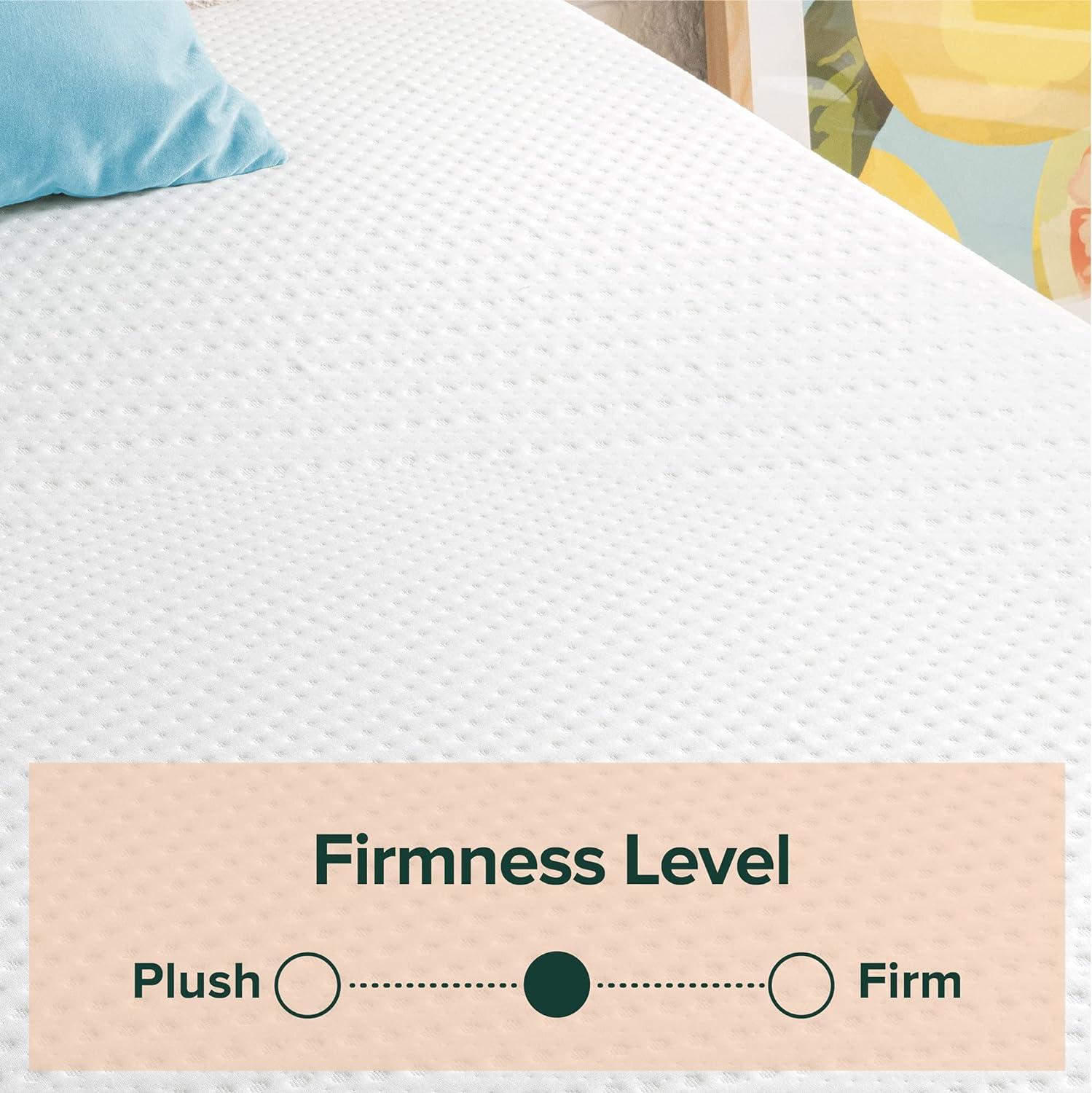 Twin 8-Inch White Memory Foam Mattress with Green Tea Infusion