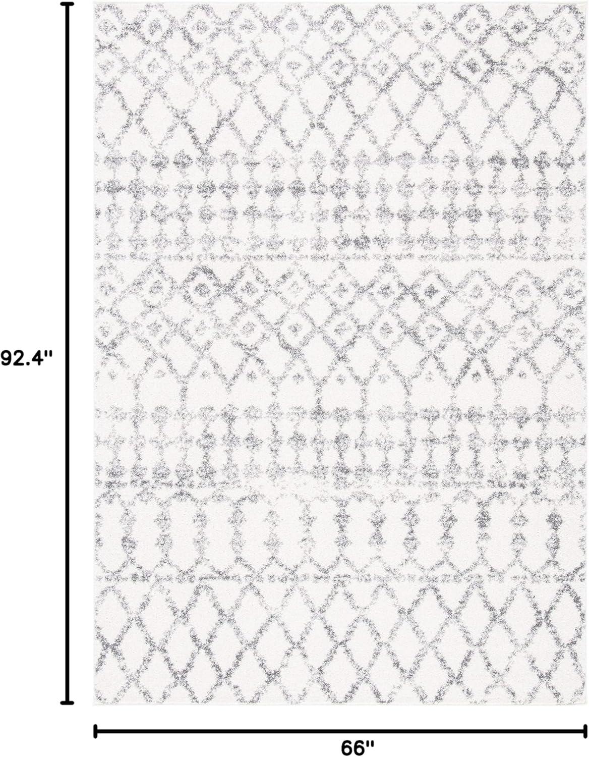 Tulum TUL657 Power Loomed Area Rug - Ivory/Grey - 5'5"x7'7" - Safavieh.