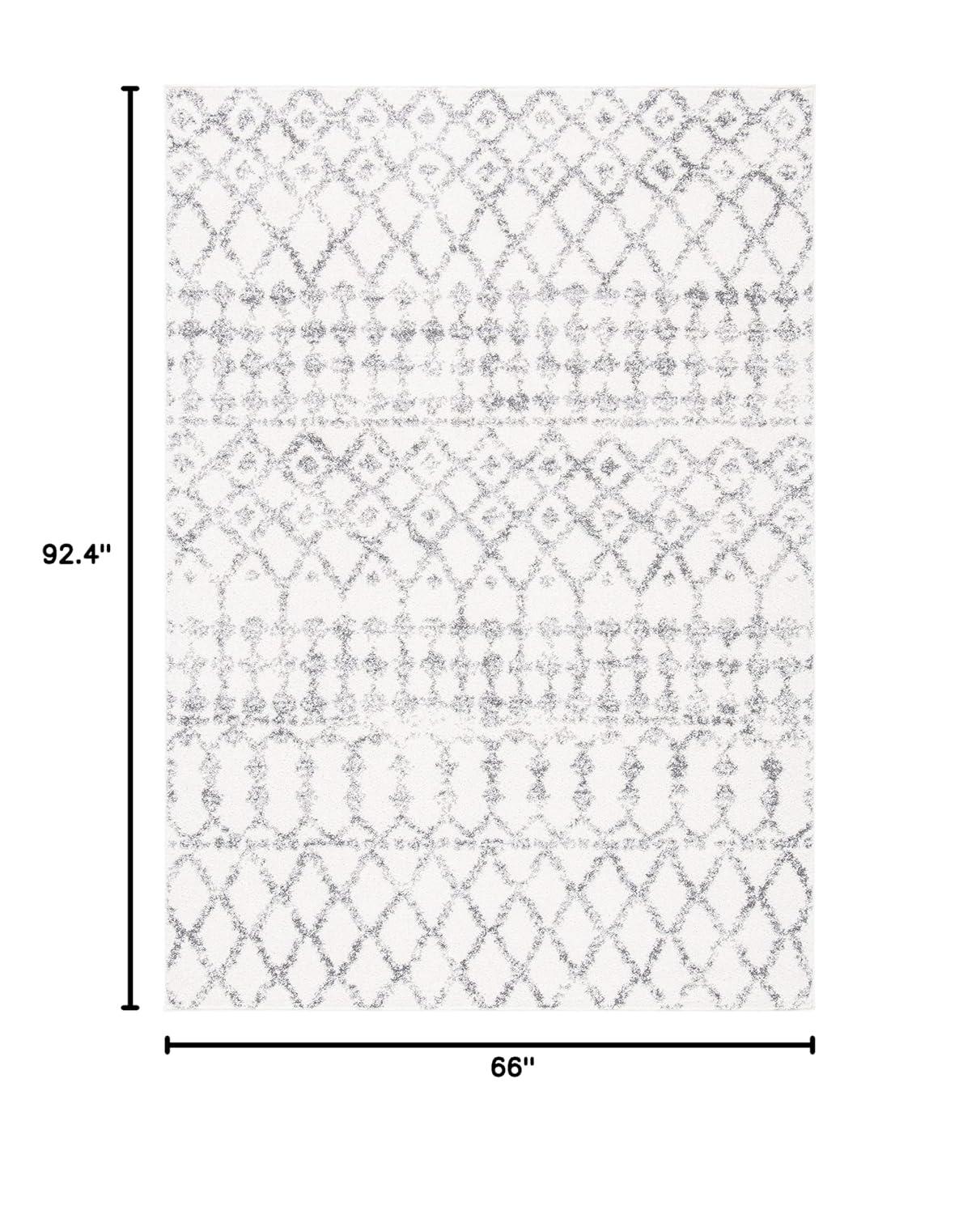 Tulum TUL657 Power Loomed Area Rug - Ivory/Grey - 5'5"x7'7" - Safavieh.