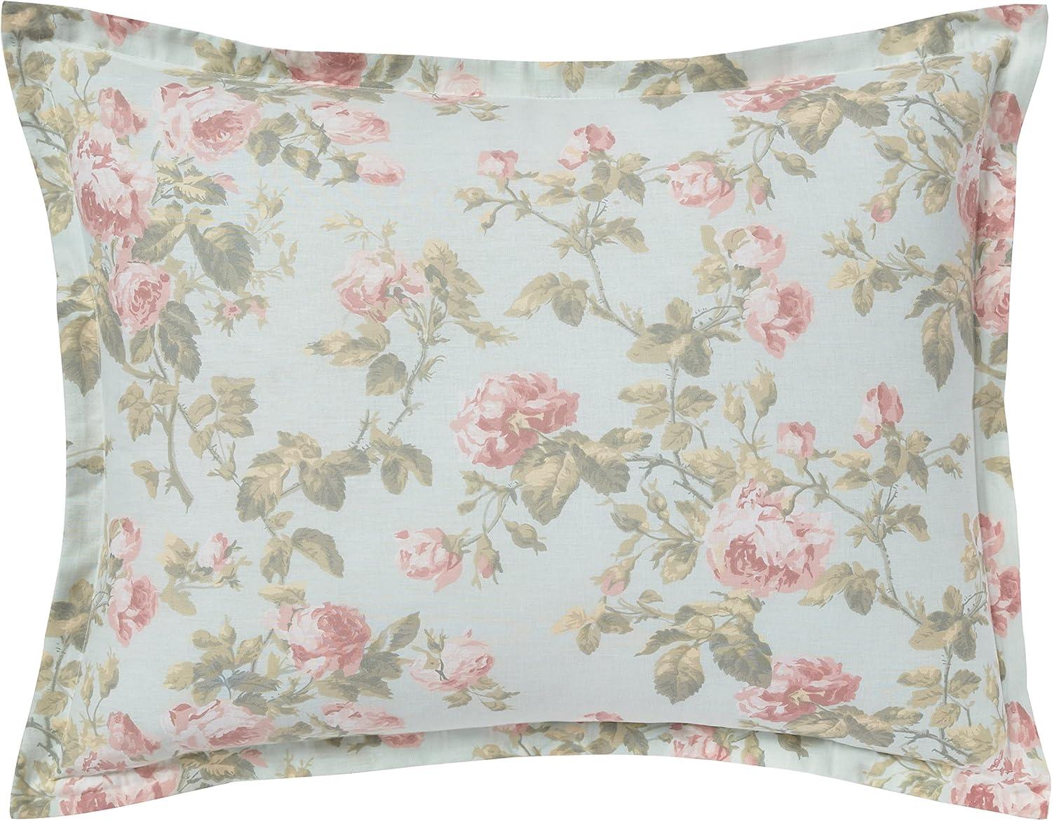 Madelynn Blue Cotton Floral Full Bedspread Cover Set