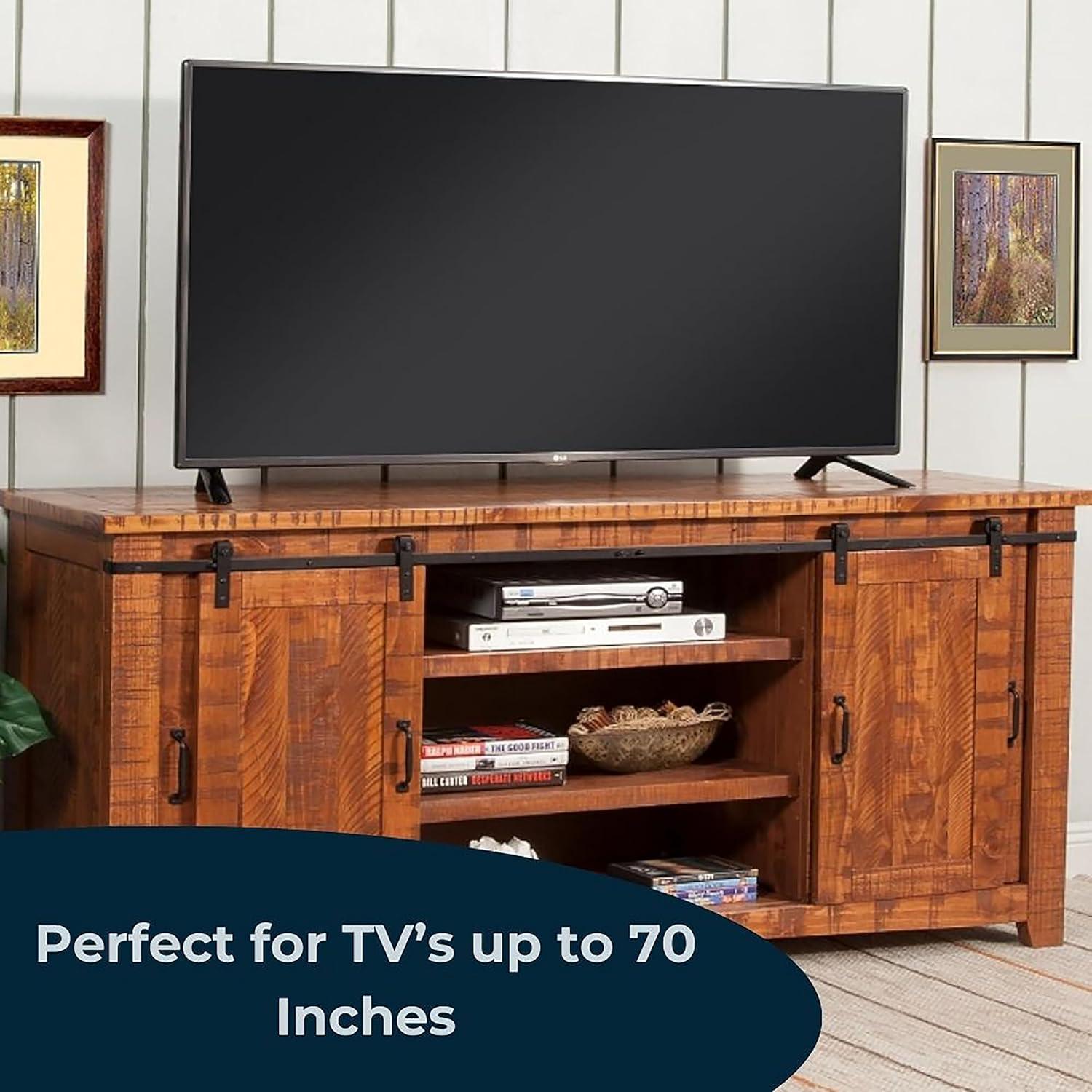 Omaha 65" Solid Wood TV Stand Honey Tobacco Finish - Martin Svensson Home