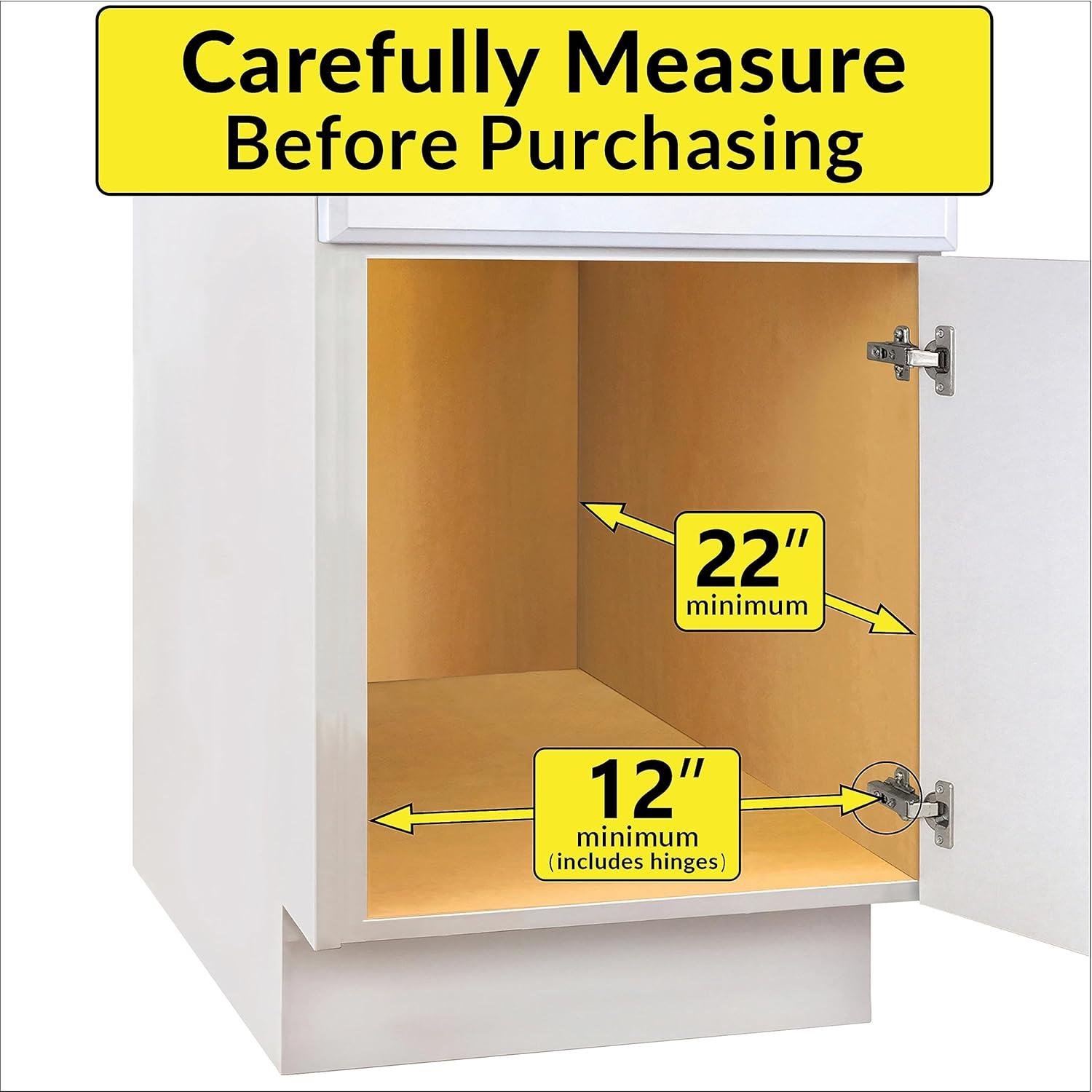 LYNK PROFESSIONAL® Select Pull Out Cabinet Organizer for Kitchen Cabinets, Wood and Chrome