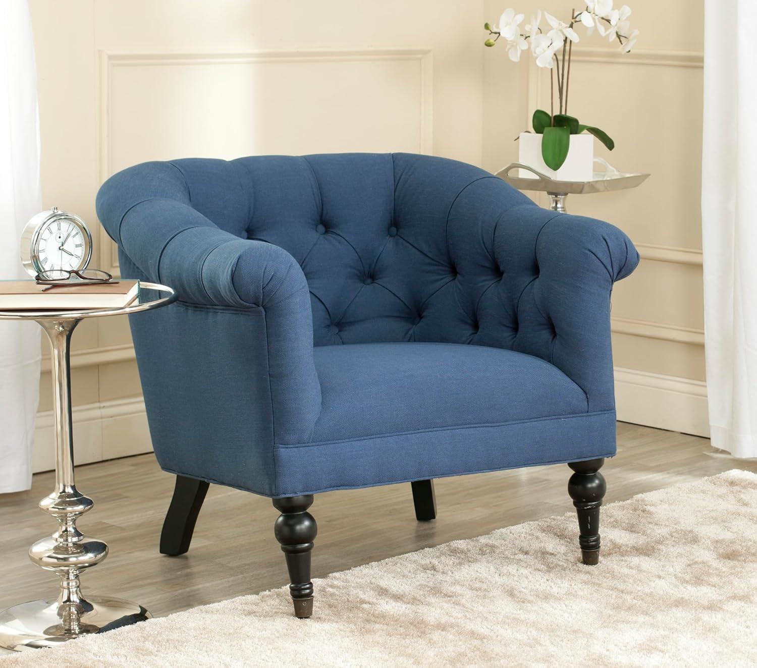 SAFAVIEH Nicolas Tufted Club Chair Steel Blue