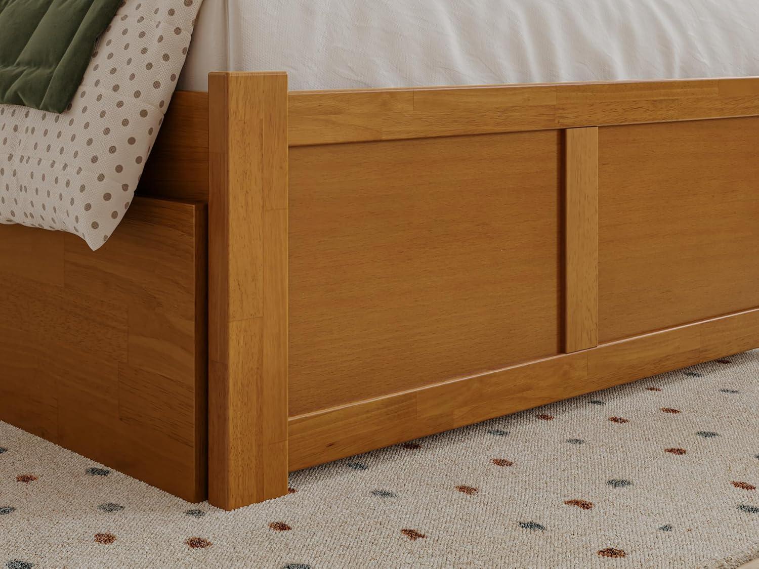 Solid Wood Platform Storage Bed