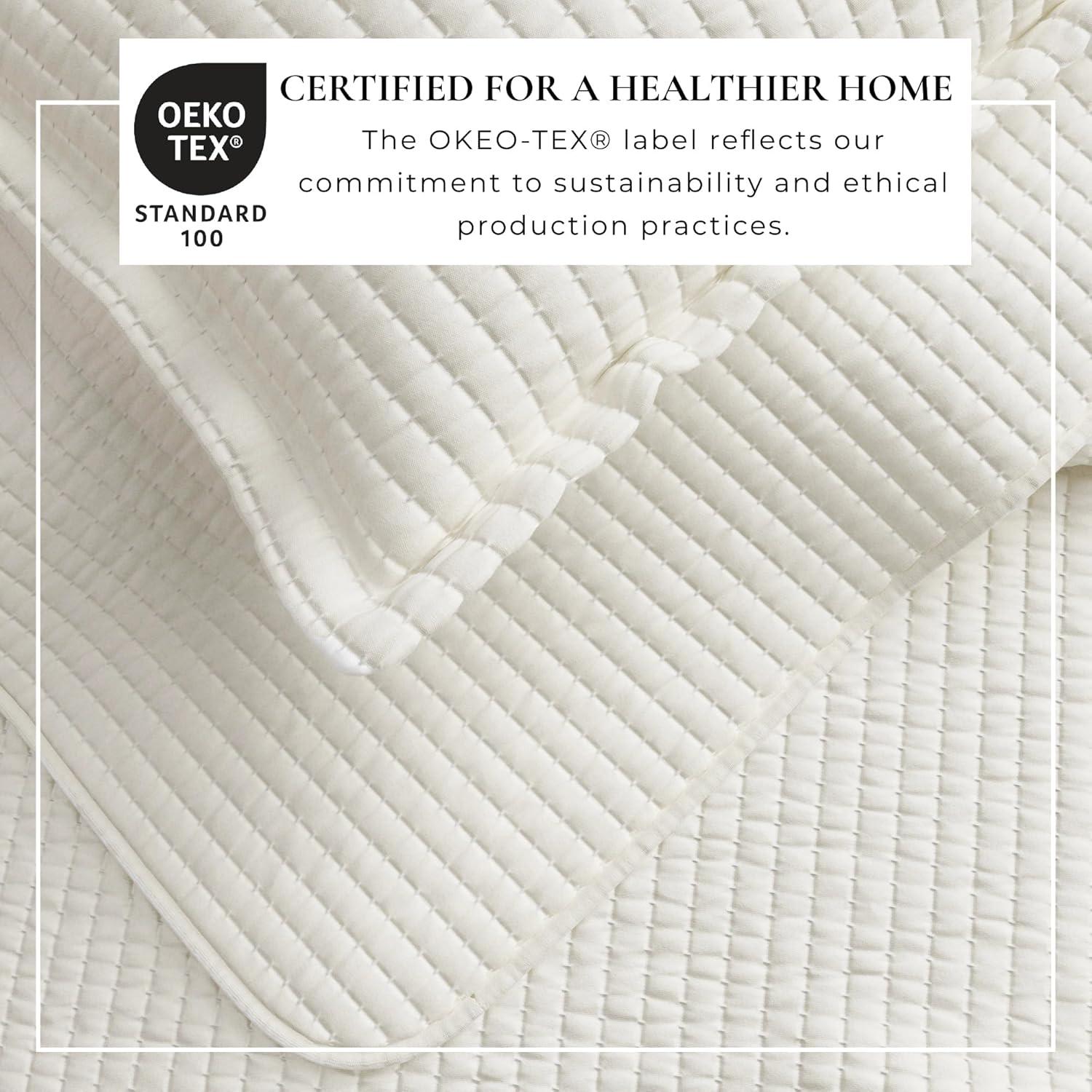 FreshFolds Modern & Contemporary Stripe Stitched Quilt Set with Shams